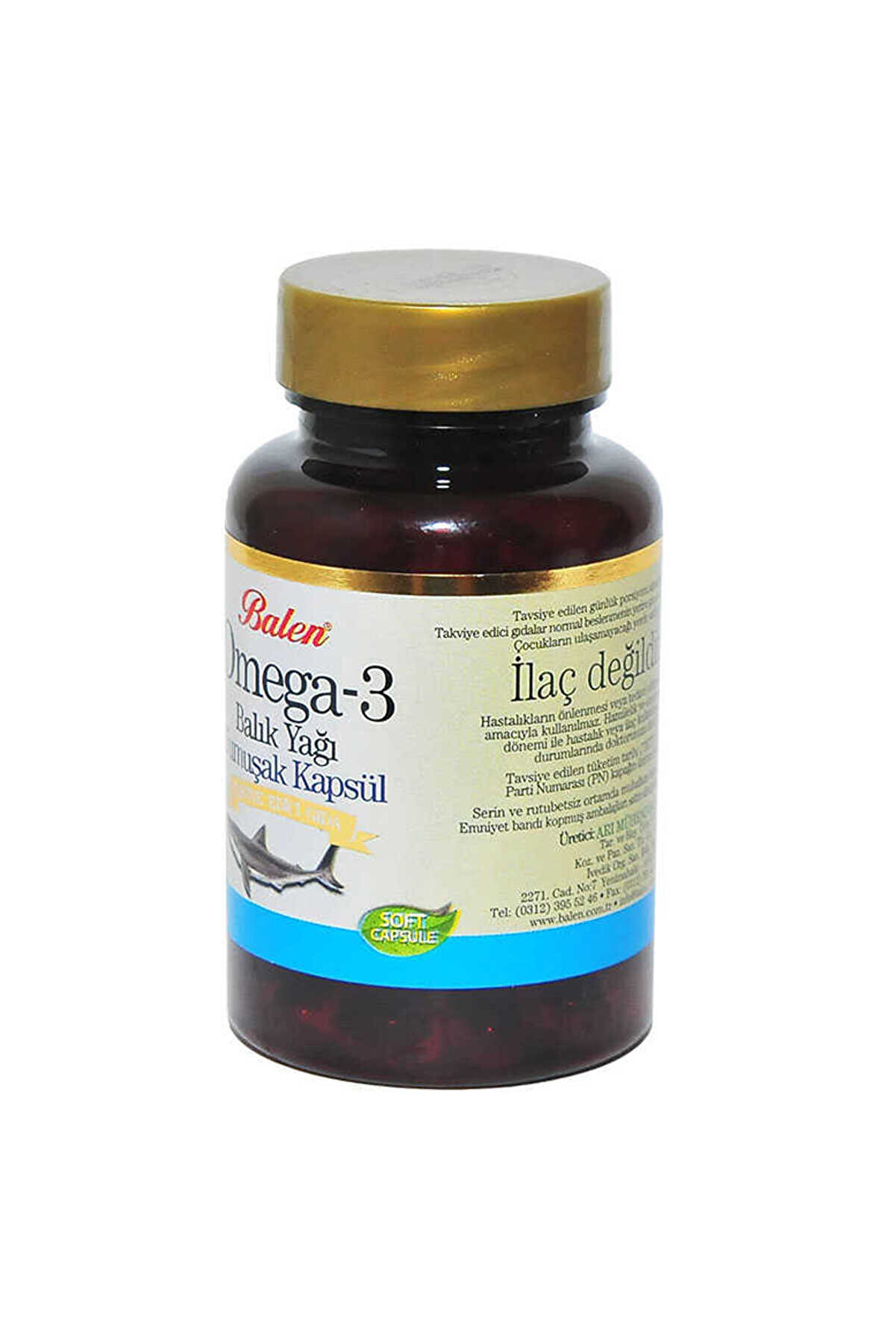 Ethab Ti̇caret Omega 3 Balık Yağı Yumuşak 100 Kaps&uuml;l