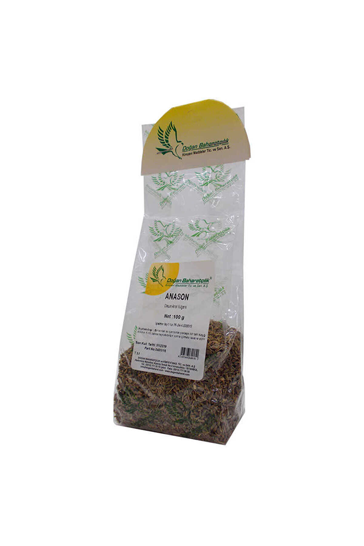 Bi̇lfold Anason Tohumu Doğal Tane 100 Gr Paket