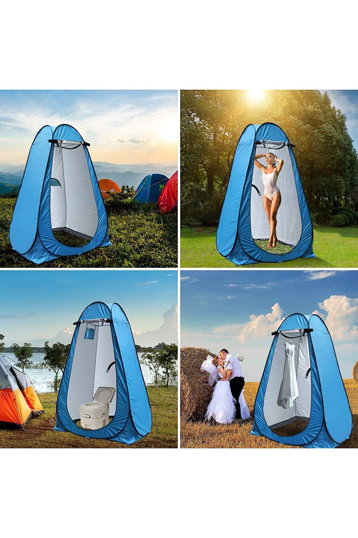 evimdeyokyok Otomatik Giyinme Ve Tuvalet Kabini 120 x 120 x 190 CM