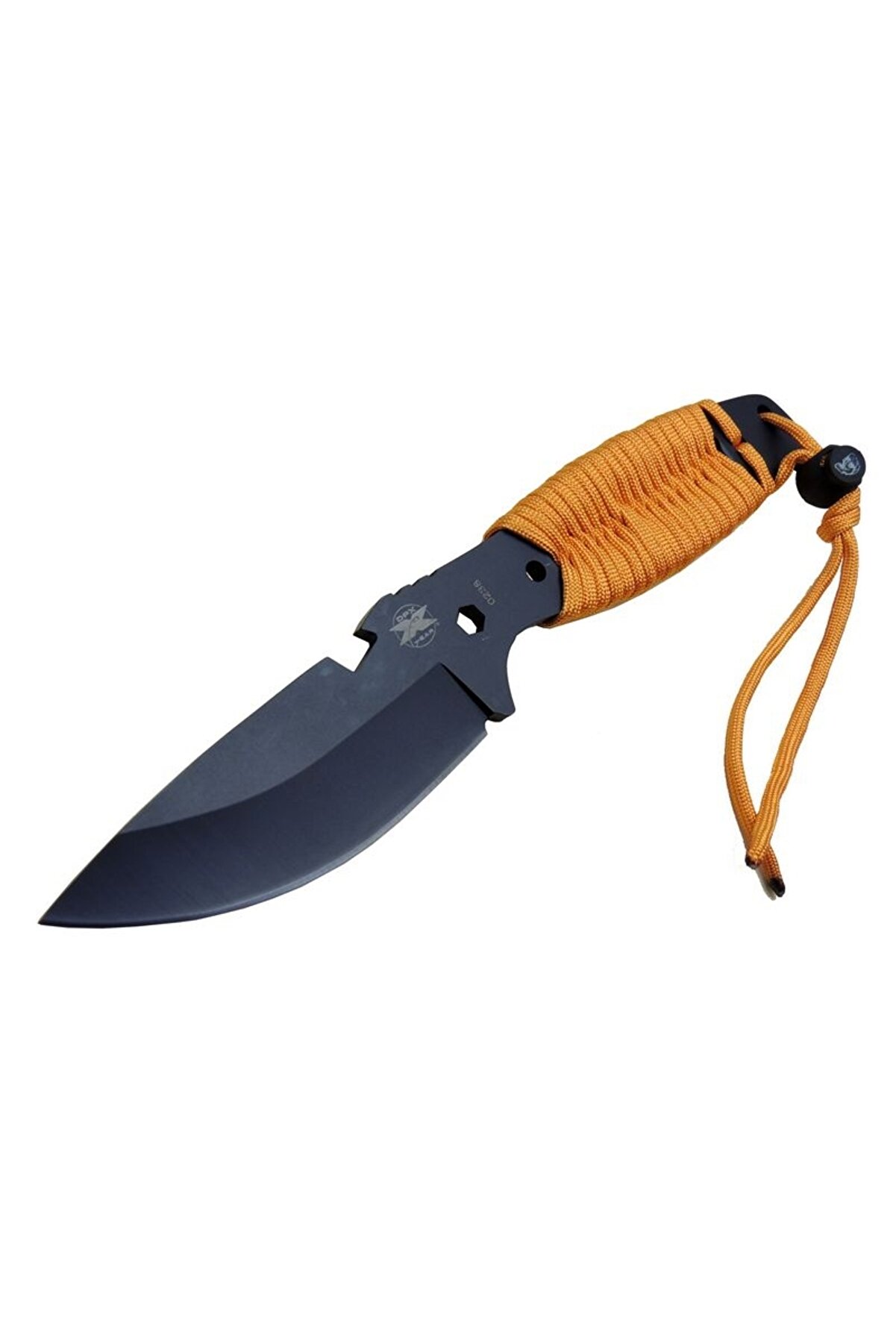 evimdeyokyok DPX Gear Assault 0238TRN Kamp Bıçağı 22,5 cm - Turuncu, Metal; İpli Sap