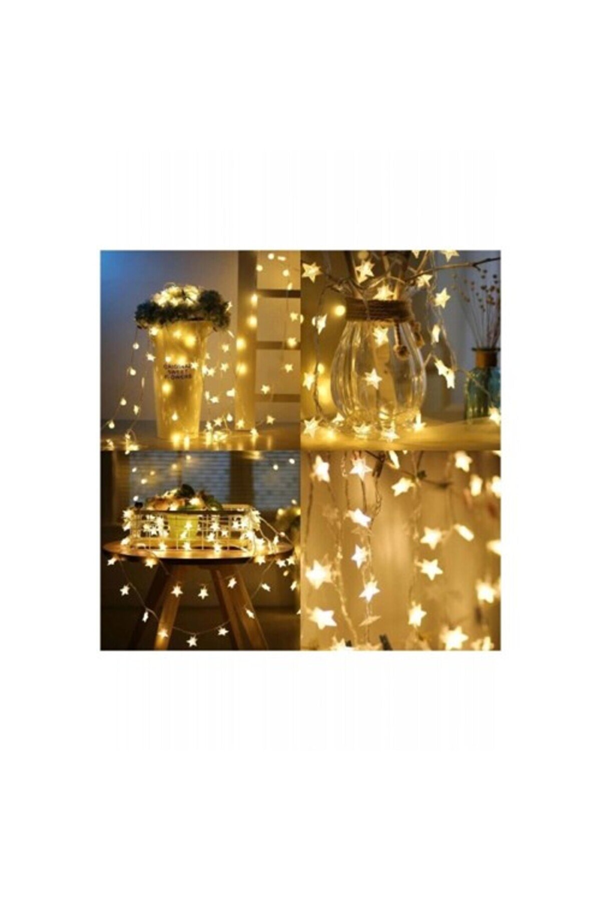 evimdeyokyok 3 Metre Yıldız Şekilli LED Işık