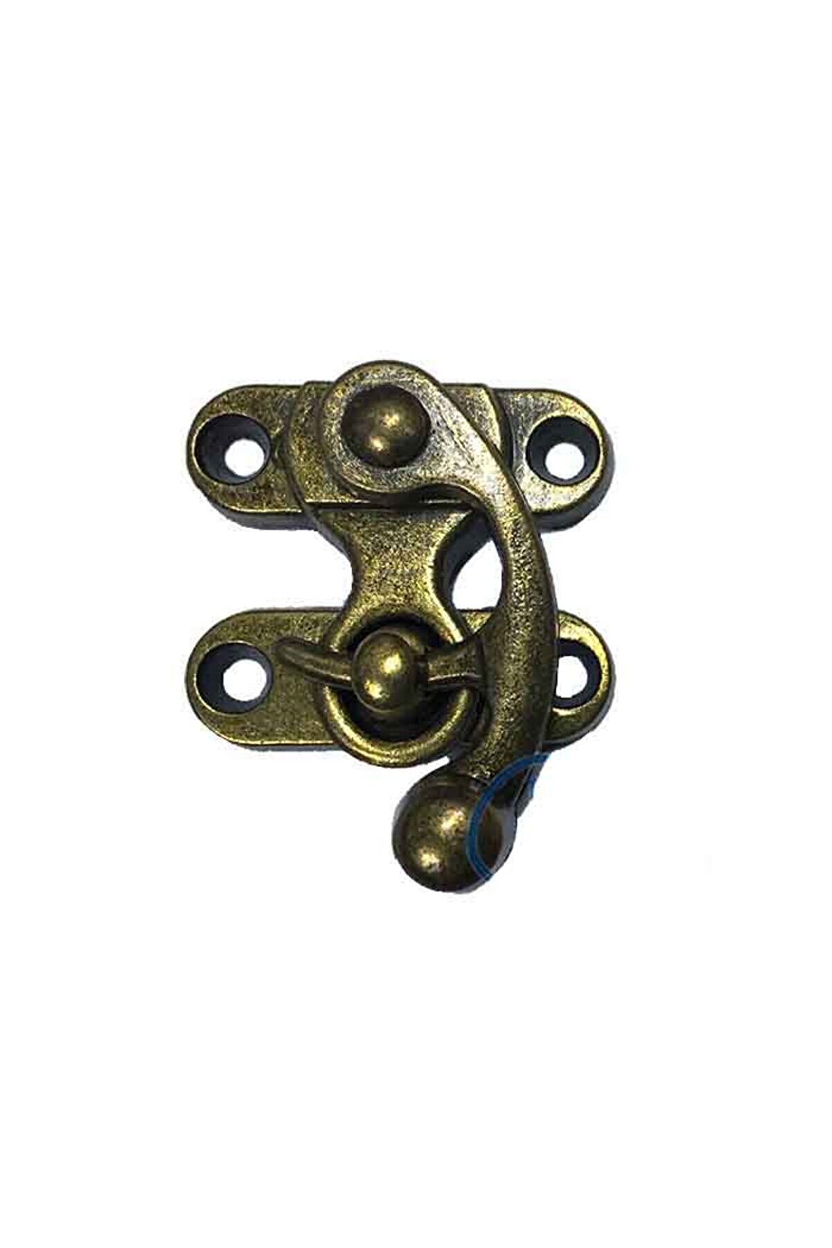 evimdeyokyok Kancalı Yay Gözü, Ahşap Kutu Klipsi - Küçük, Antik, 100 Adet