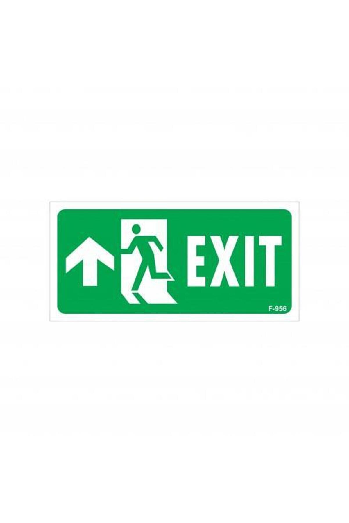 Ethab Ti̇caret Exi̇t Yukarı Sol Ok İşaretli̇ Uyarı Levhası 17,5X25 Kod956