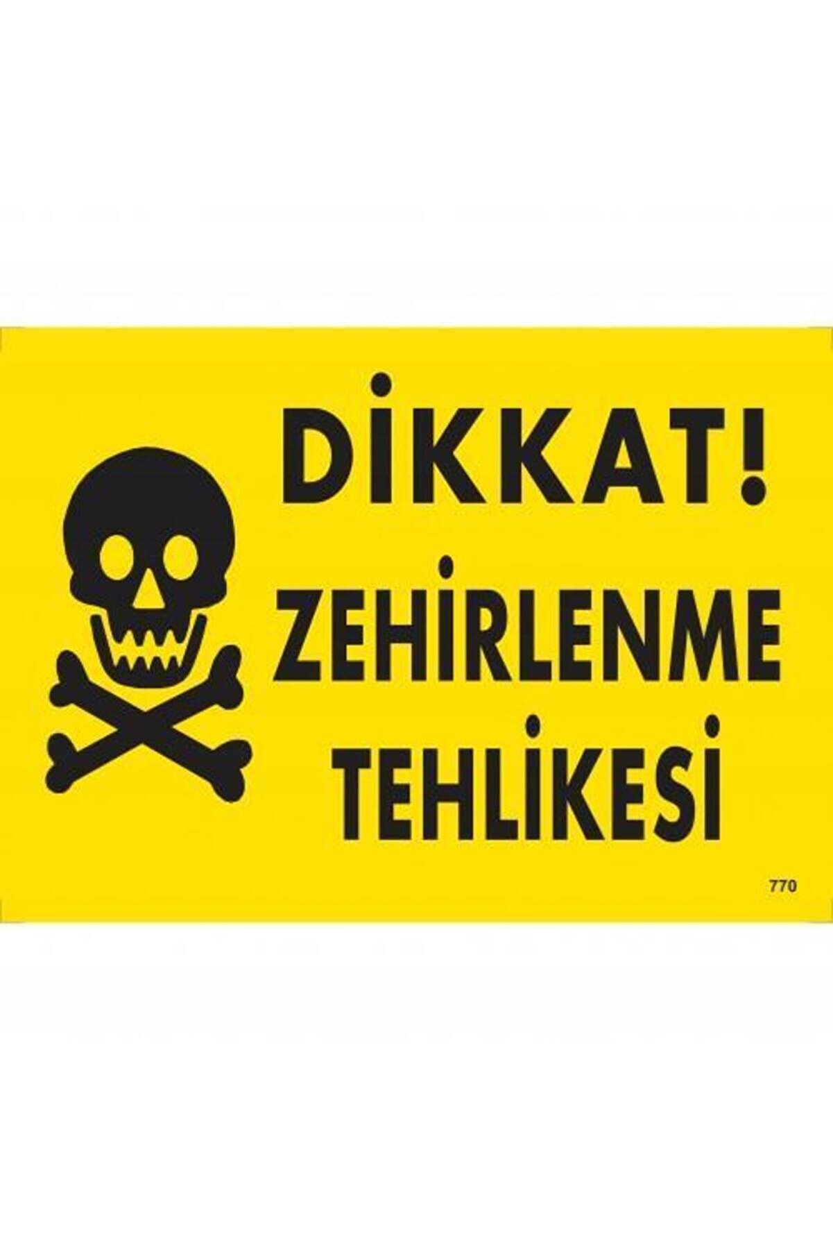 Ethab Ti̇caret Di̇kkat Zehi̇rlenme Tehli̇kesi̇ Uyarı Levhası 25X35 Kod770