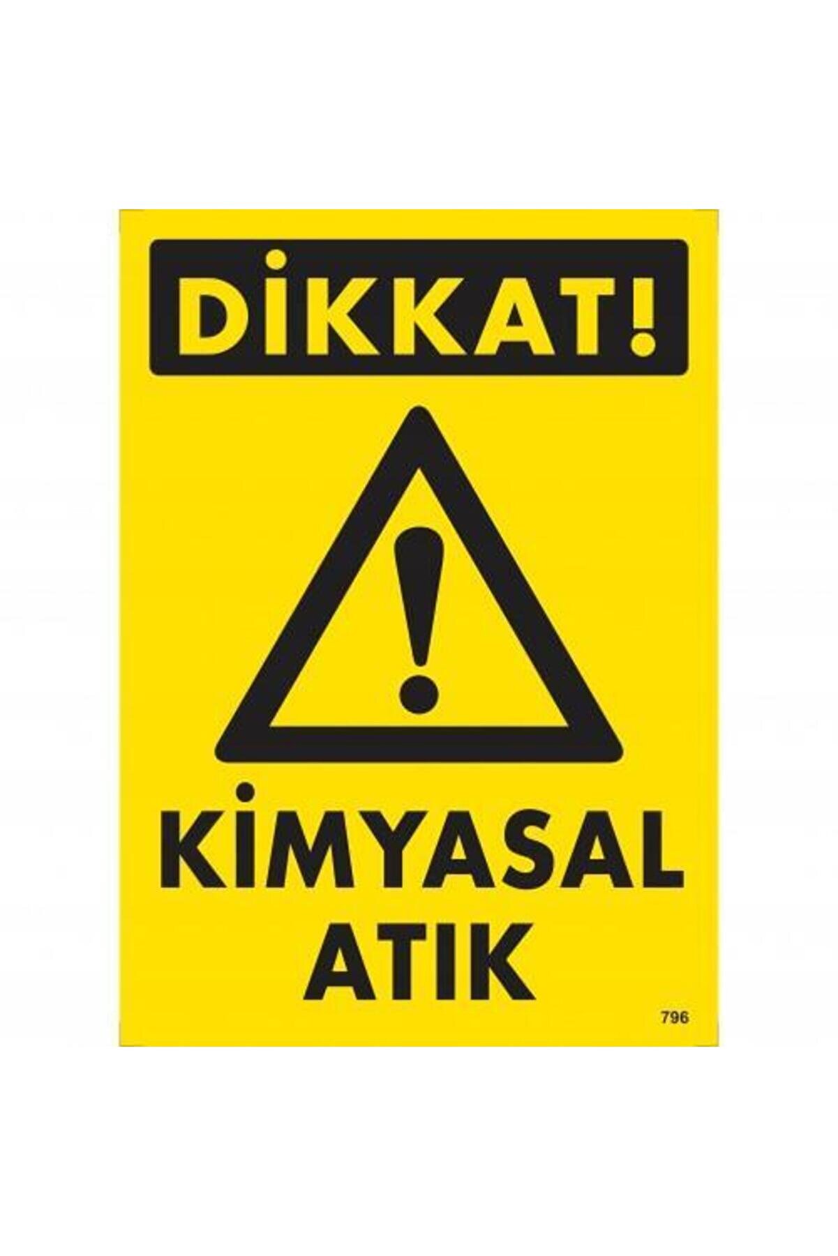 Ethab Ti̇caret Di̇kkat Ki̇myasal Atık Uyarı Levhası 25X35 Kod796
