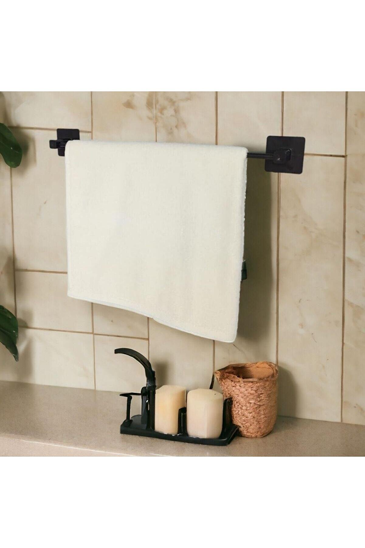 Go İthalat Kendi̇li̇ği̇nden Yapışkanlı Si̇yah &Ccedil;ubuk Havluluk (4457)