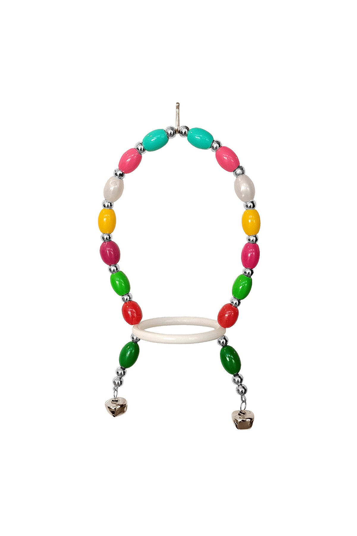 Bi̇lfold Renkli̇ Boncuklu Oval Papağan Salıncağı 13-22 Cm Renkli̇