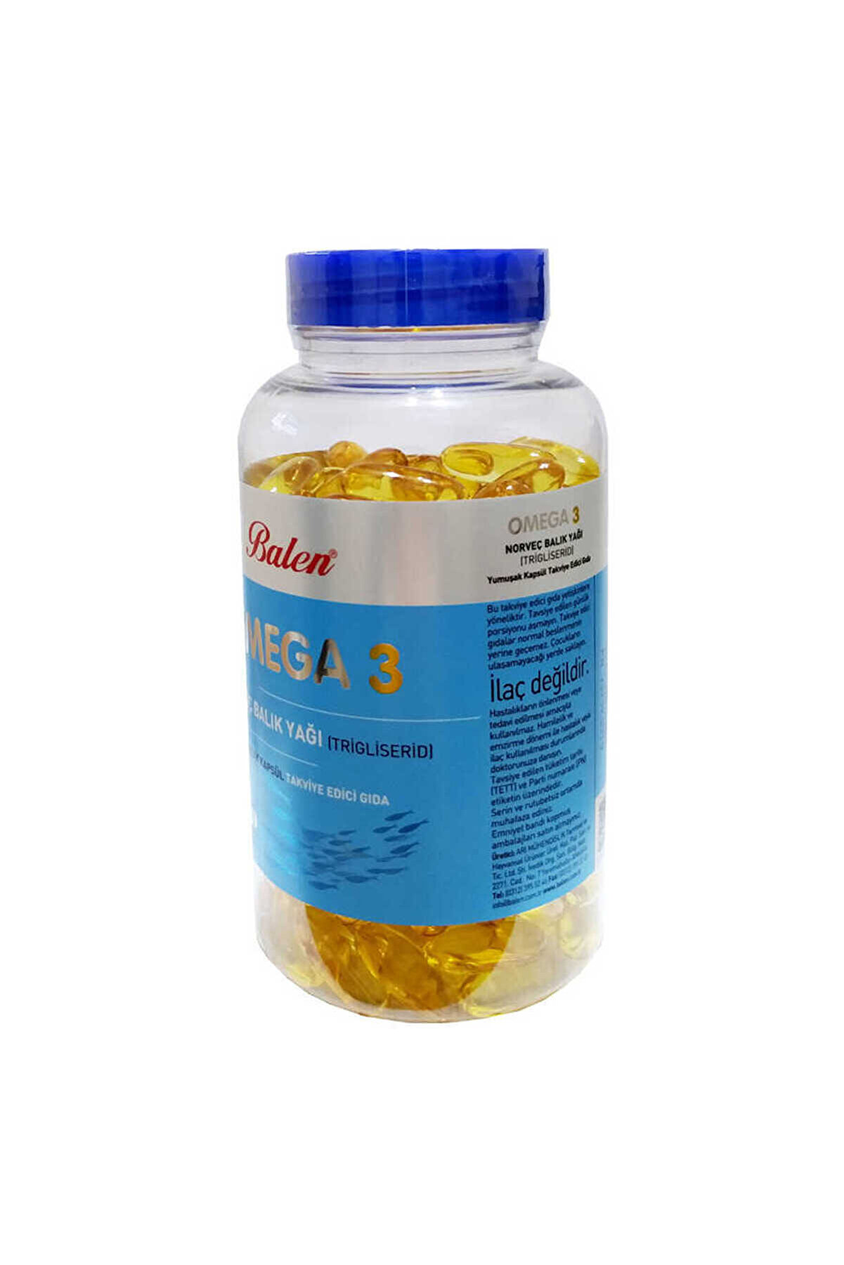 Ethab Ti̇caret Omega 3 Norve&ccedil; Balık Yağı İ&ccedil;eren 200 Kaps&uuml;l (1380 Mg - Form)