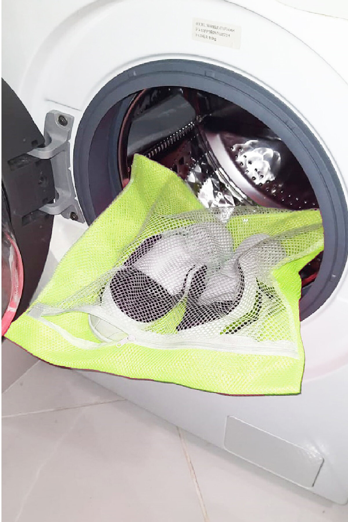 Ethab Ti̇caret Sarı- Fermuarlı - Hassas &Ccedil;amaşır Terli̇k Ayakkabı Yıkama Fi̇lesi̇ B&uuml;y&uuml;k Boy