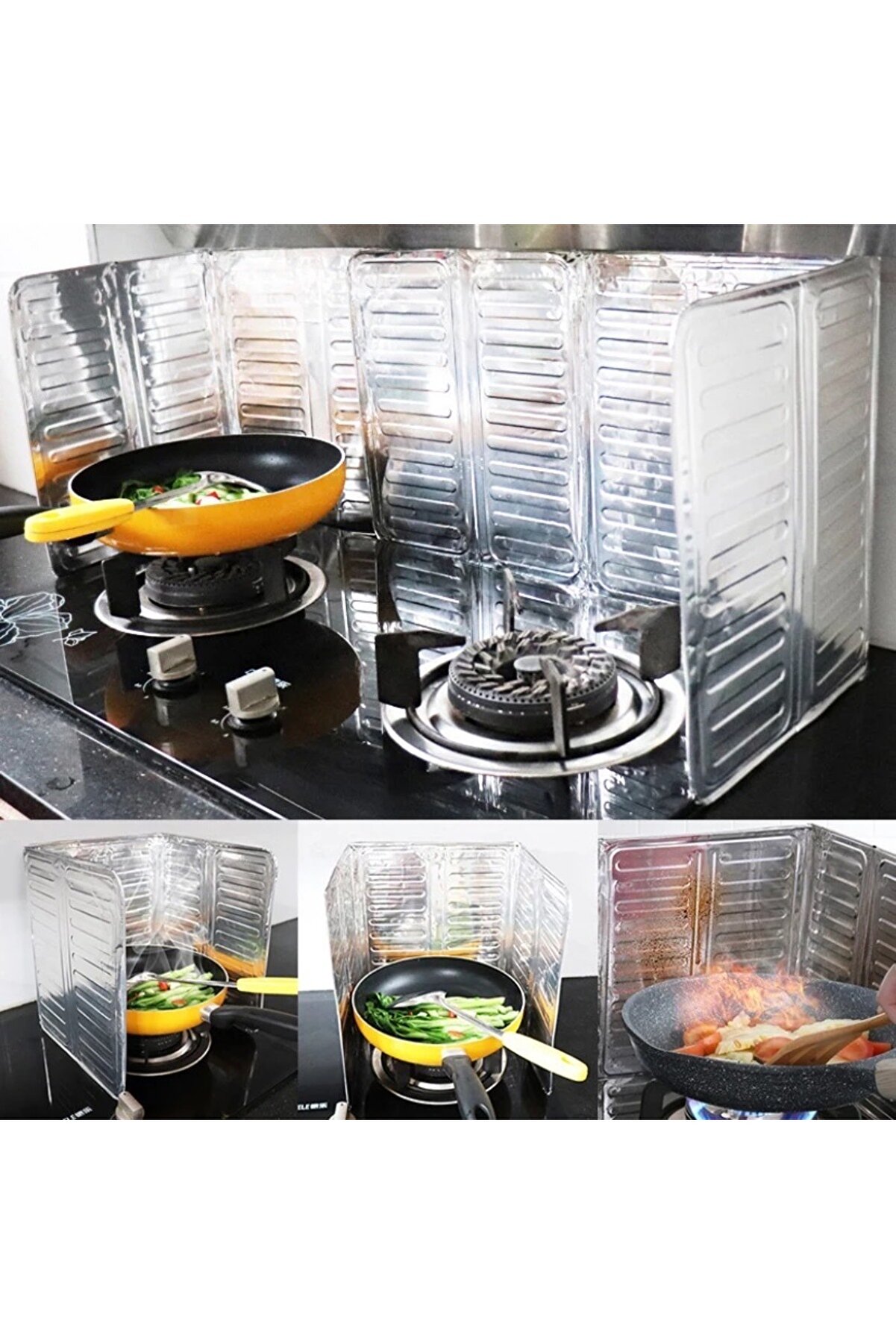 Ethab Ti̇caret Ocak Kenar Koruyucu Al&uuml;mi̇nyum Levha - Ev Kamp Karavan Ocak Koruyucu