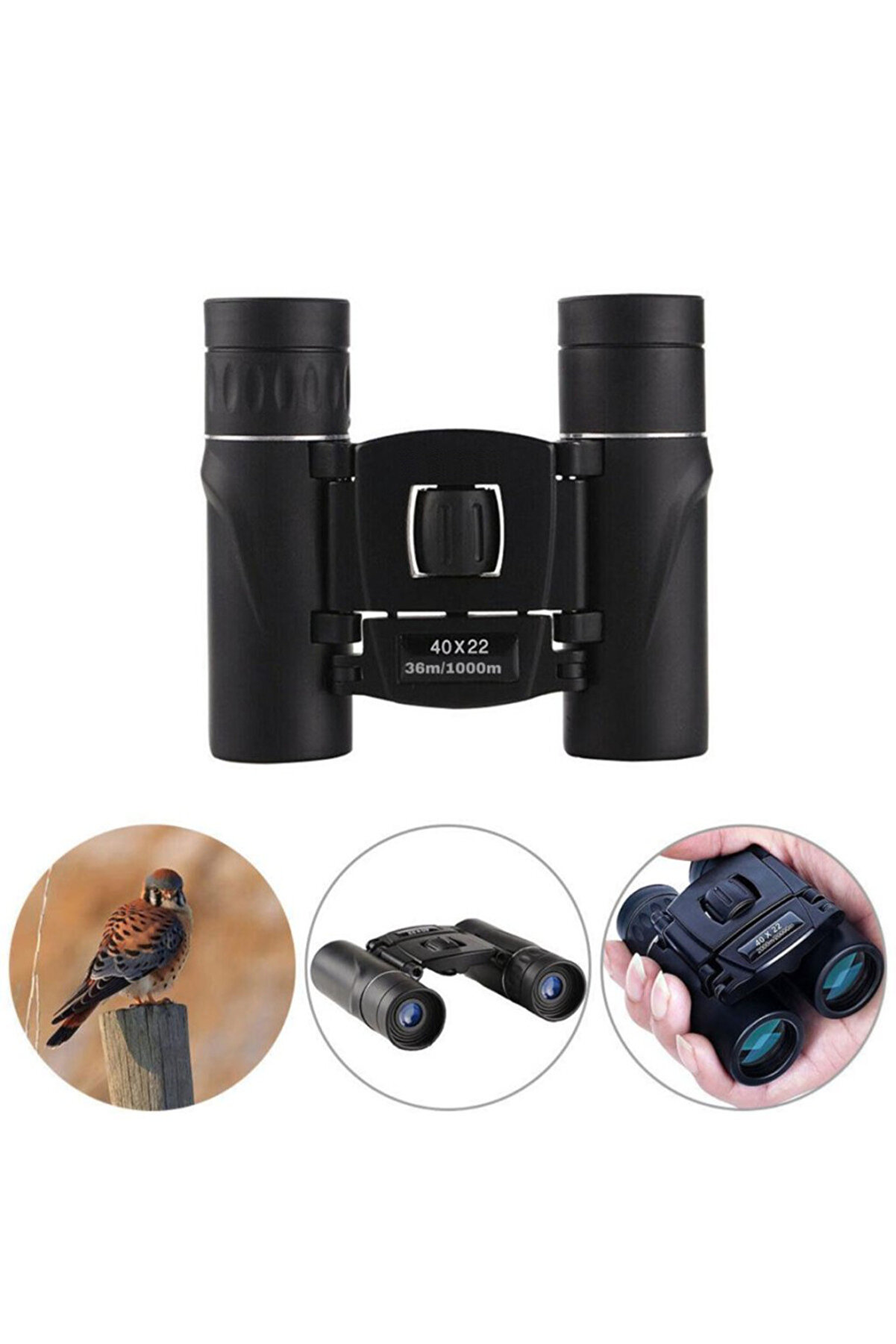 evimdeyokyok 40x22 Cepte Taşımalı Kauçuk Kaplamalı Mini Dürbün 1000m/36m