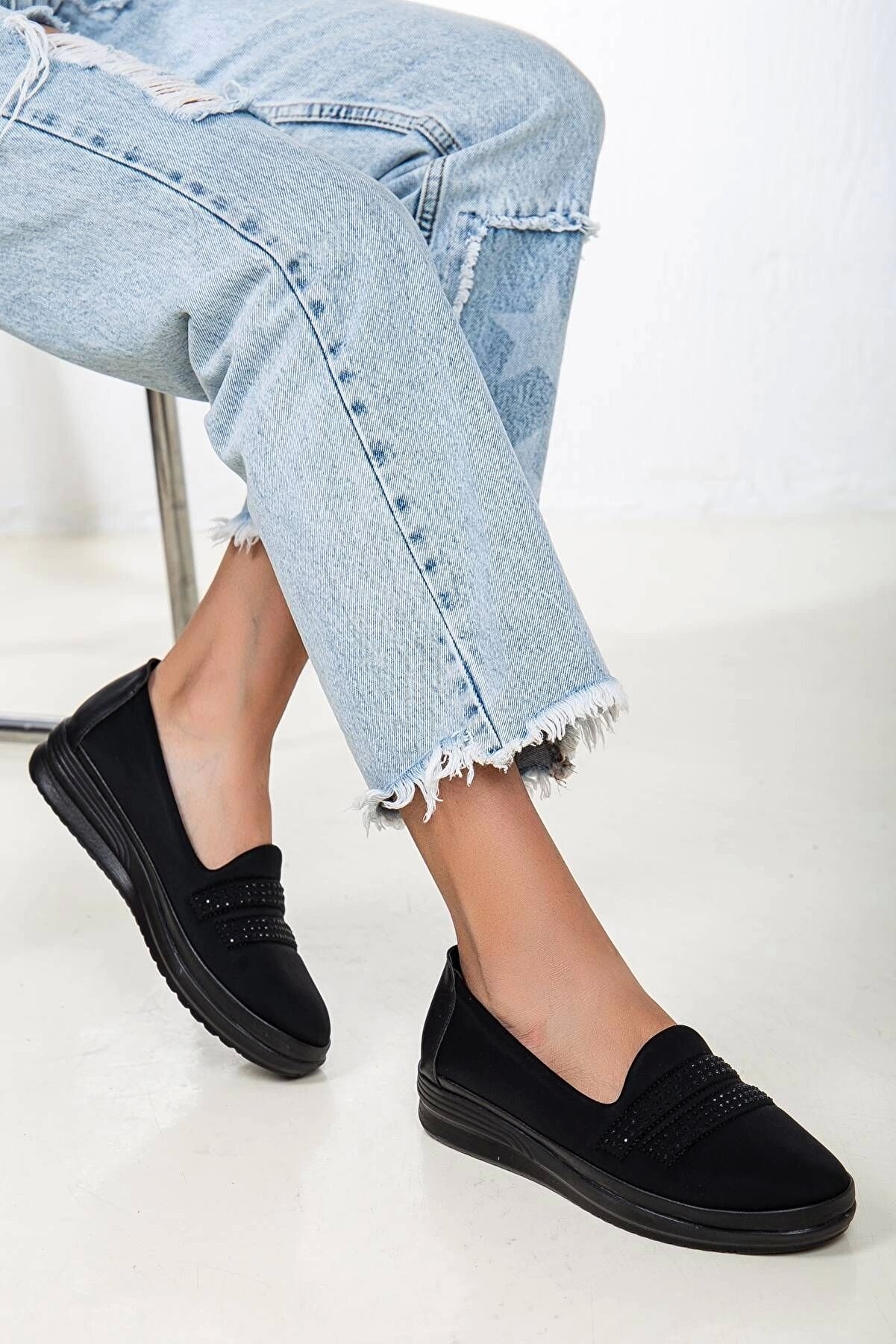 Gult Kadın Günlük Klasık Su Geçi̇rmez Içi̇ Deri̇ Spor Ayakkabı Iki̇ Sıra