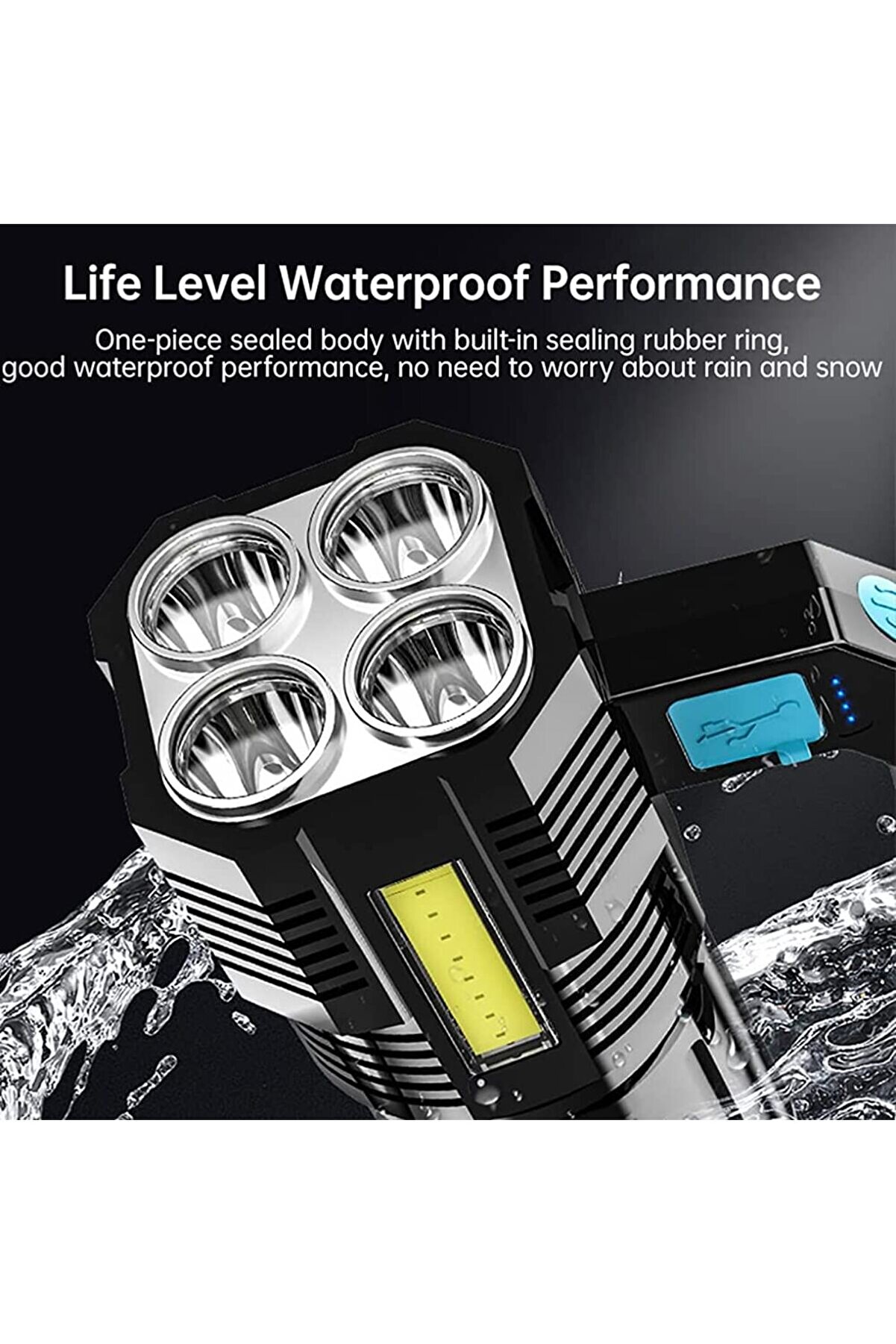 Go İthalat 5W Usb Şarjlı El Feneri̇ (4457)