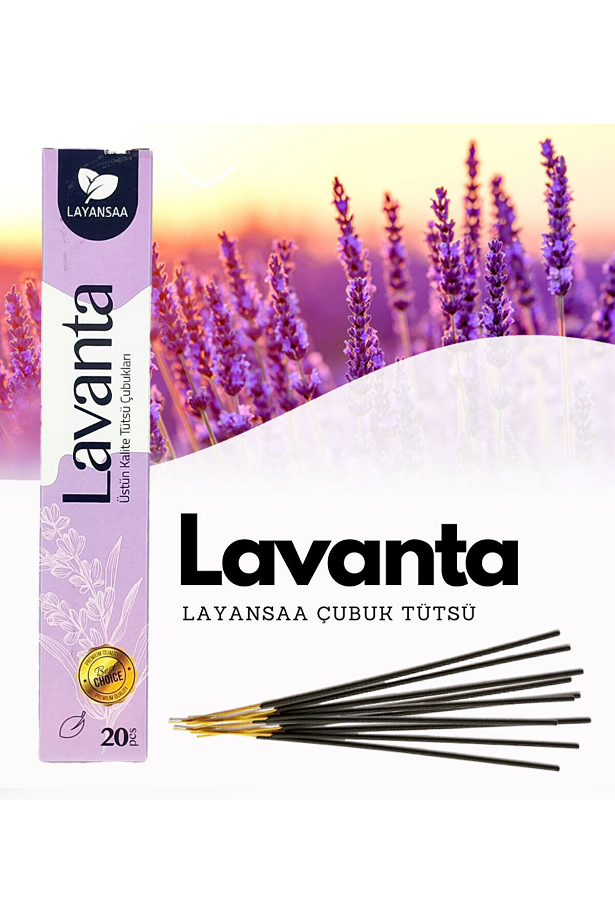 Meryhobi̇ Lavanta Çubuk Tütsü (Layansaa)  20 Adet