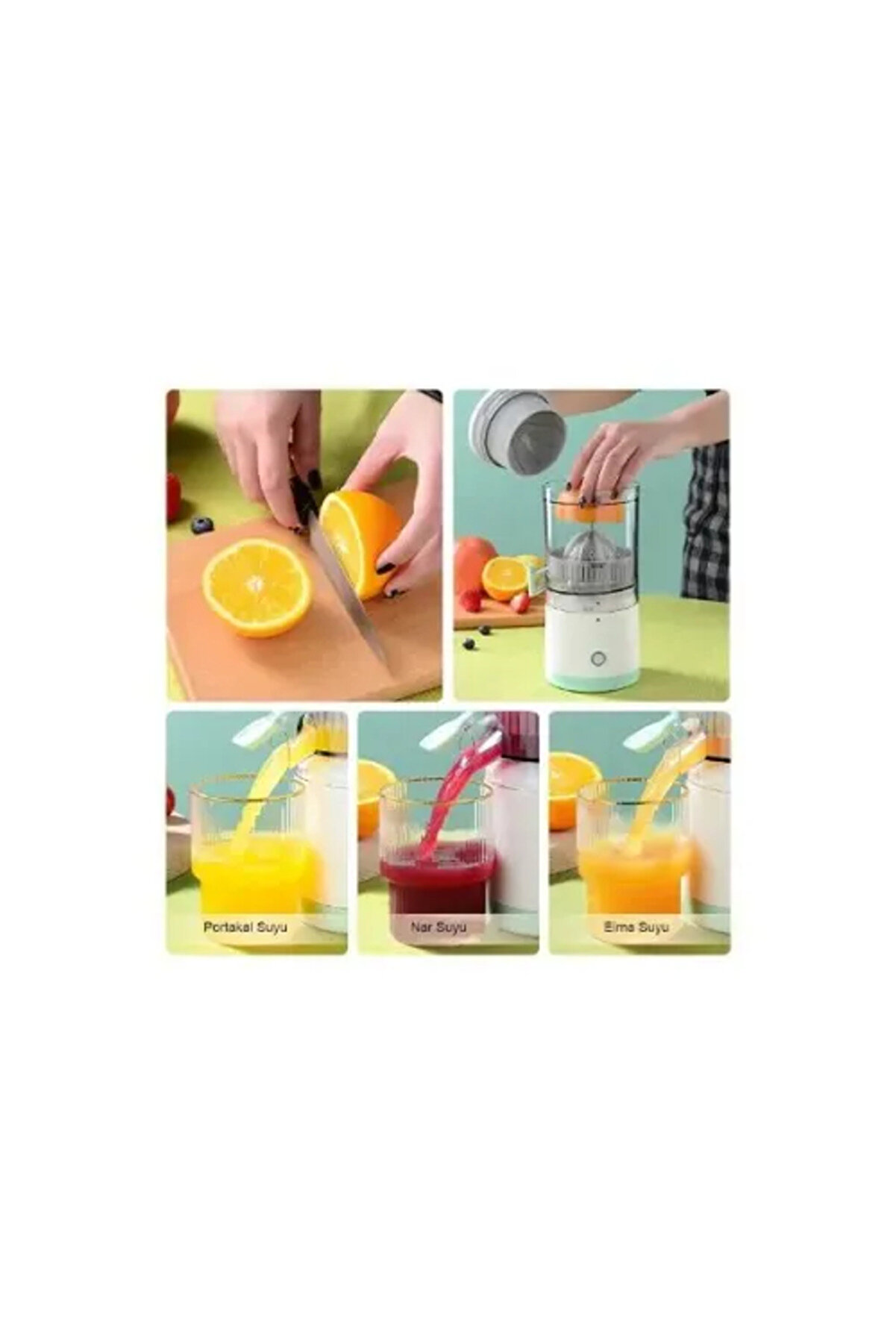 Şarjlı Elektri̇kli̇ Mi̇ni̇ Meyve Sıkacağı