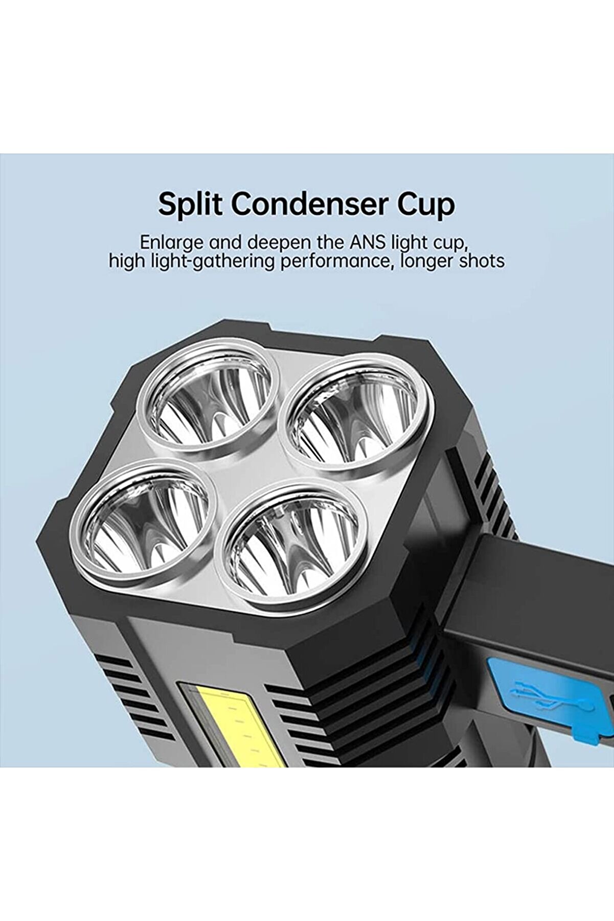 Go İthalat 5W Usb Şarjlı El Feneri̇ (4457)