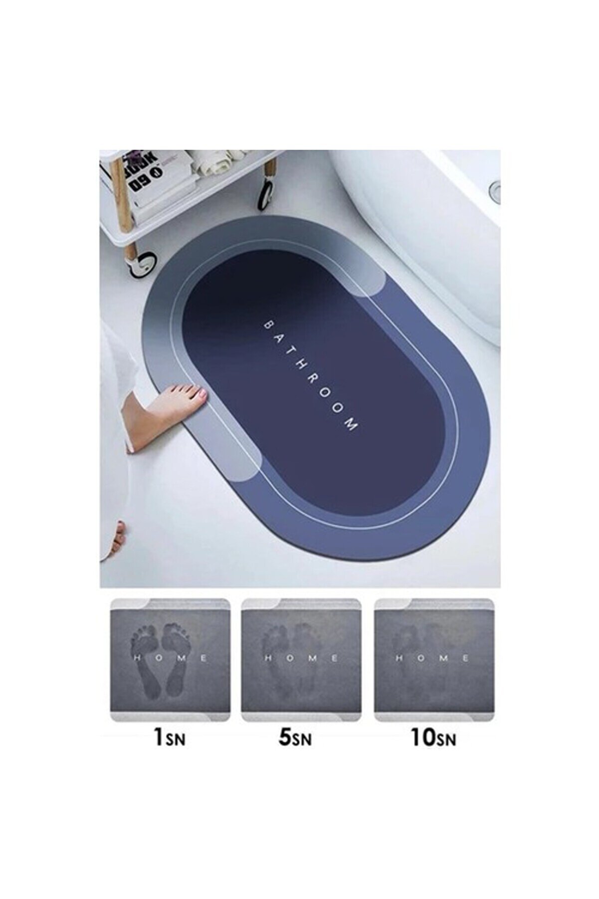 Süper Su Emi̇ci̇ Kaymaz Tabanlı Paspas