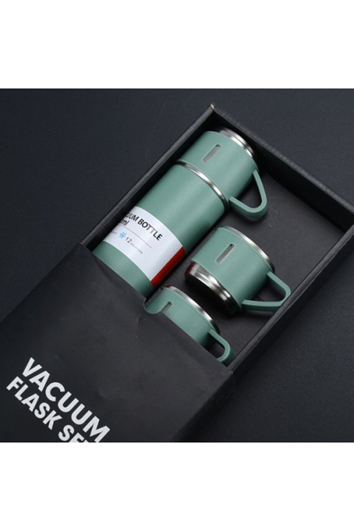 Paslanmaz Çeli̇k Bardaklı Termos Seti̇ 500 Ml