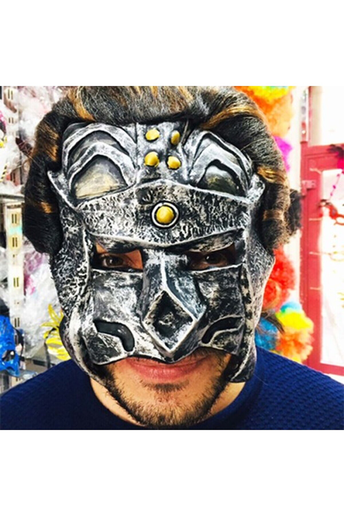 evimdeyokyok Lateks Gladiatör Maskesi