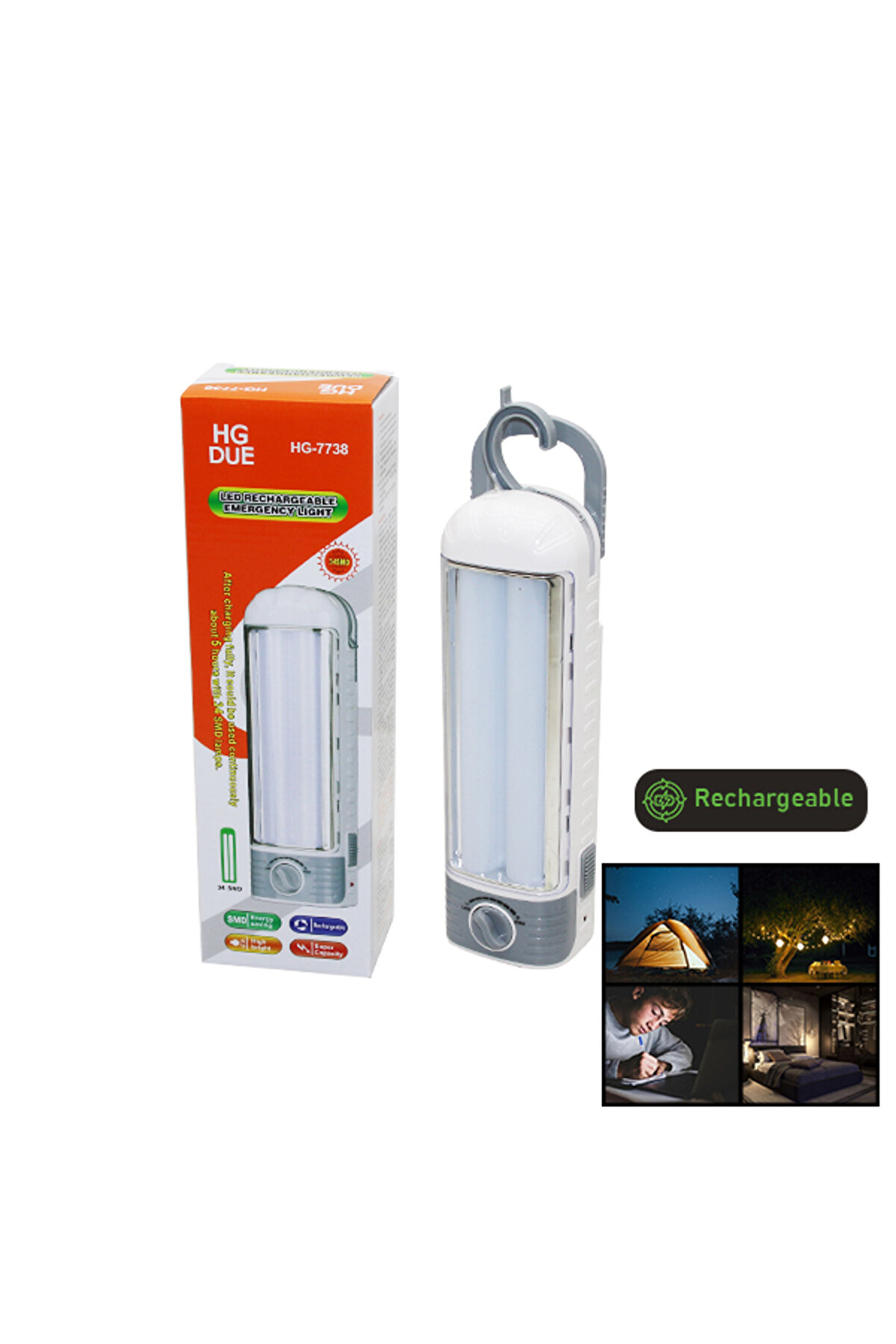 Go İthalat 34 Smd Led Şarjlı Işıldak Fener (4457)