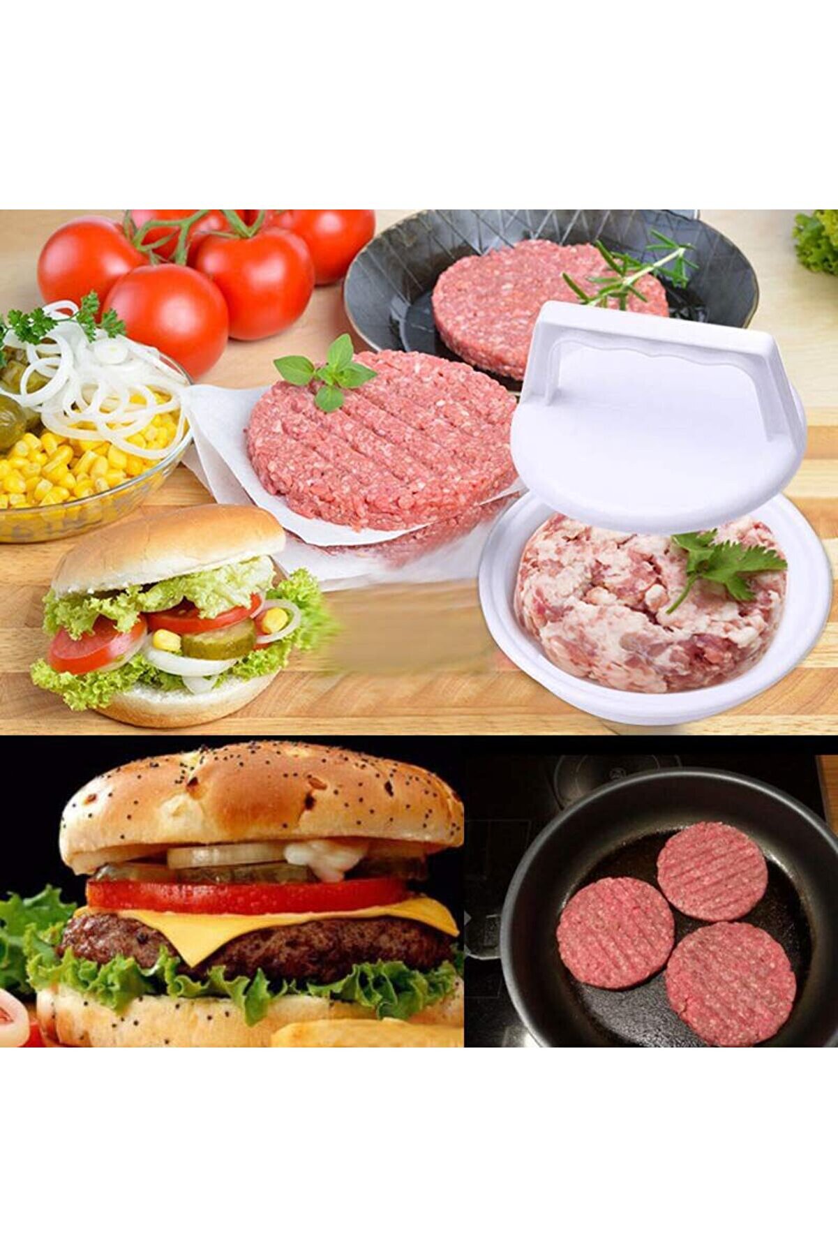 Go İthalat Hamburger Yapma Aparatı- Hamburger Pres Ve K&ouml;fte Kalıbı