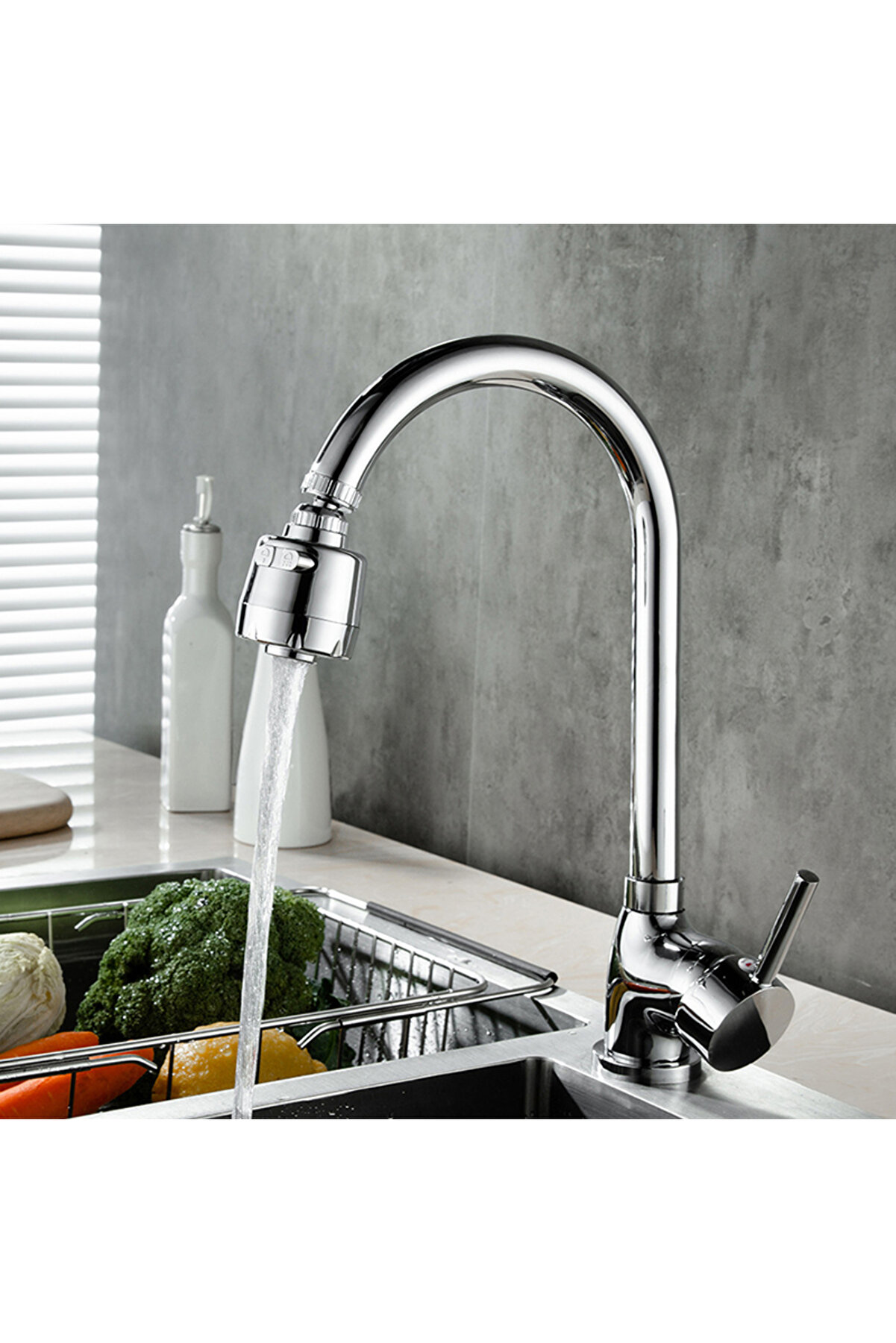 Ethab Ti̇caret 3 Fonksi̇yonlu Krom Oynar Musluk Başlığı