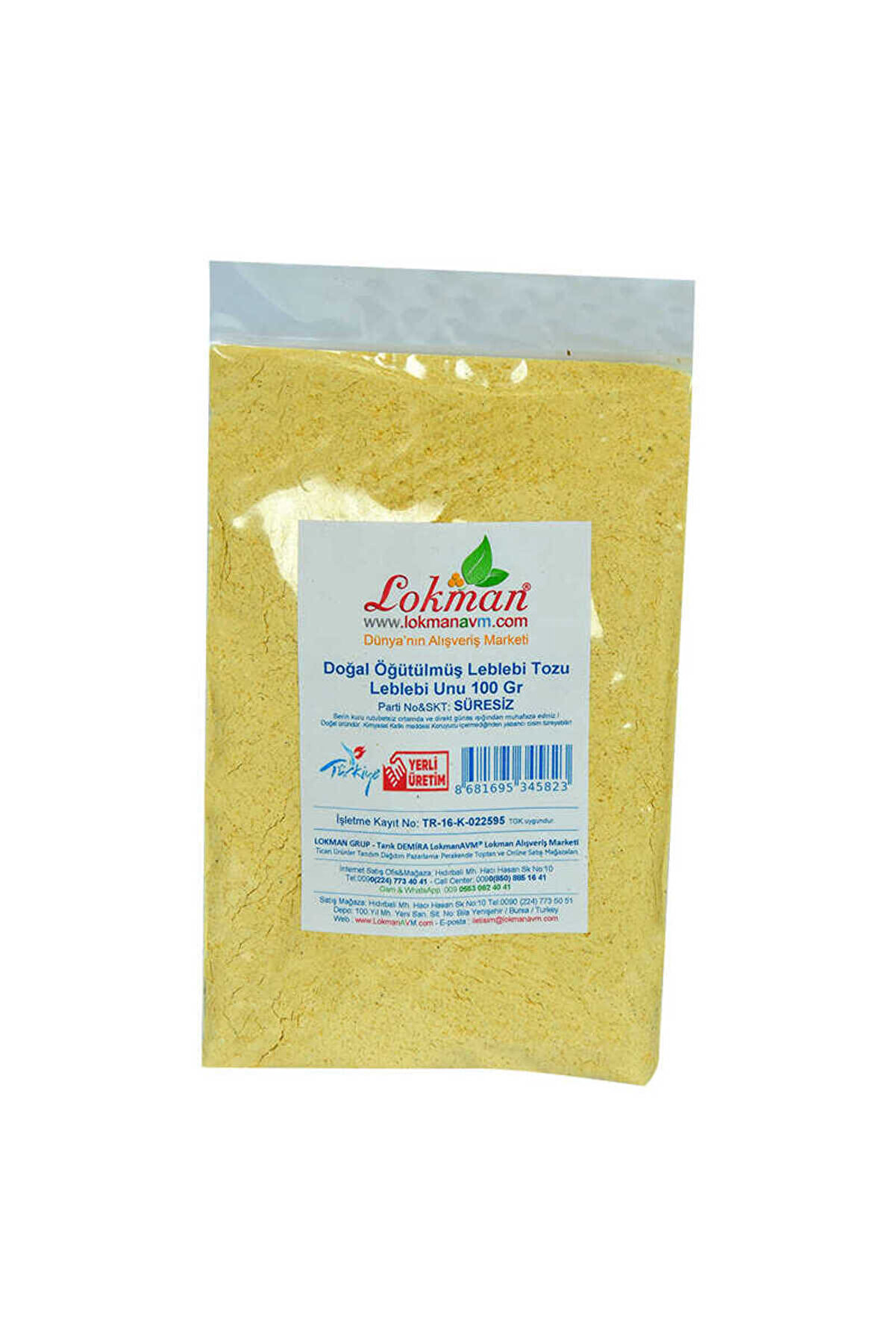 Pazarcan Leblebi̇ Tozu Leblebi̇ Unu &Ouml;ğ&uuml;t&uuml;lm&uuml;ş Doğal 100 Gr Paket