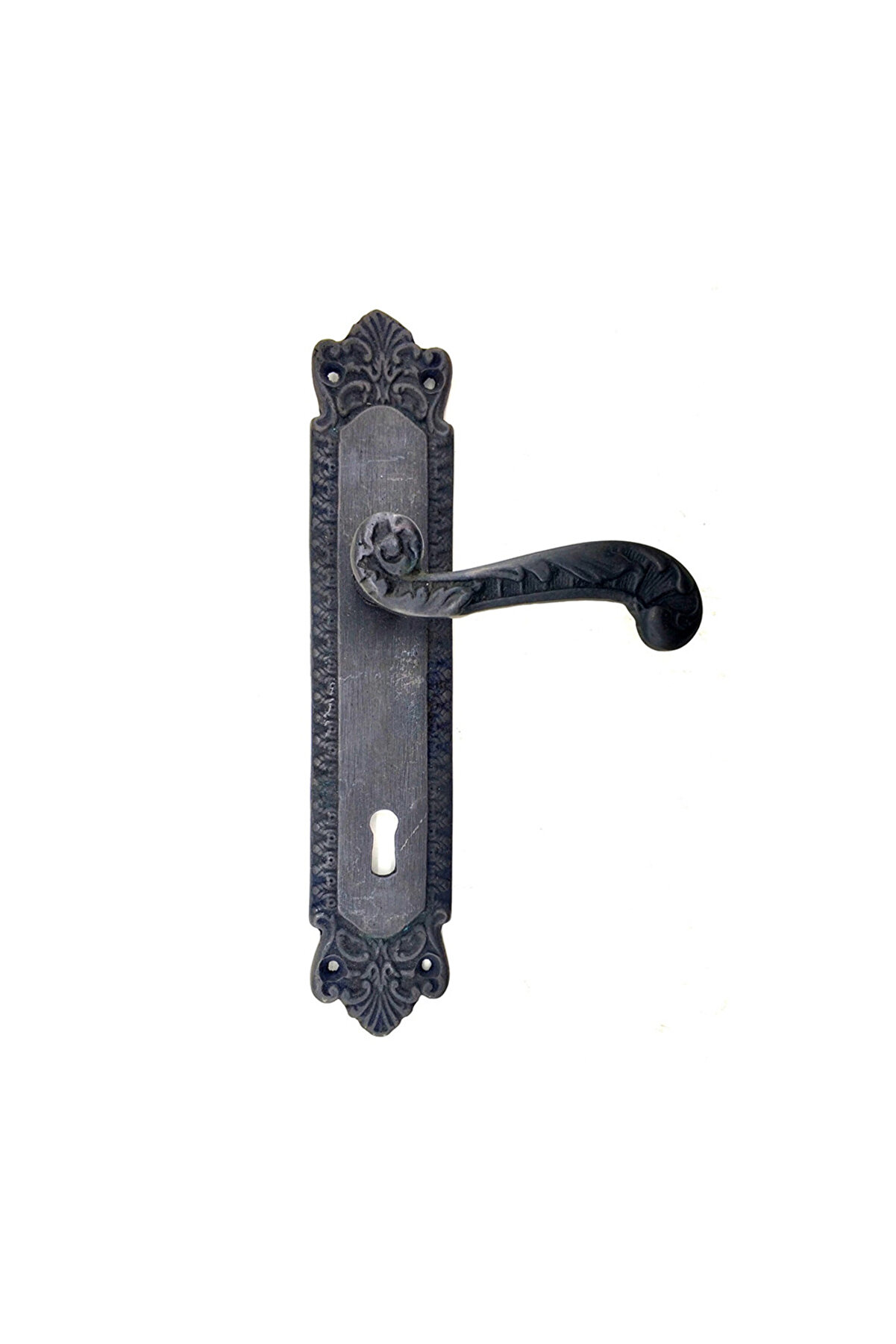 evimdeyokyok Antika Tarz Dekoratif Pirinç Sultan Oda Kapı Kolu - 270x54mm, Oksit