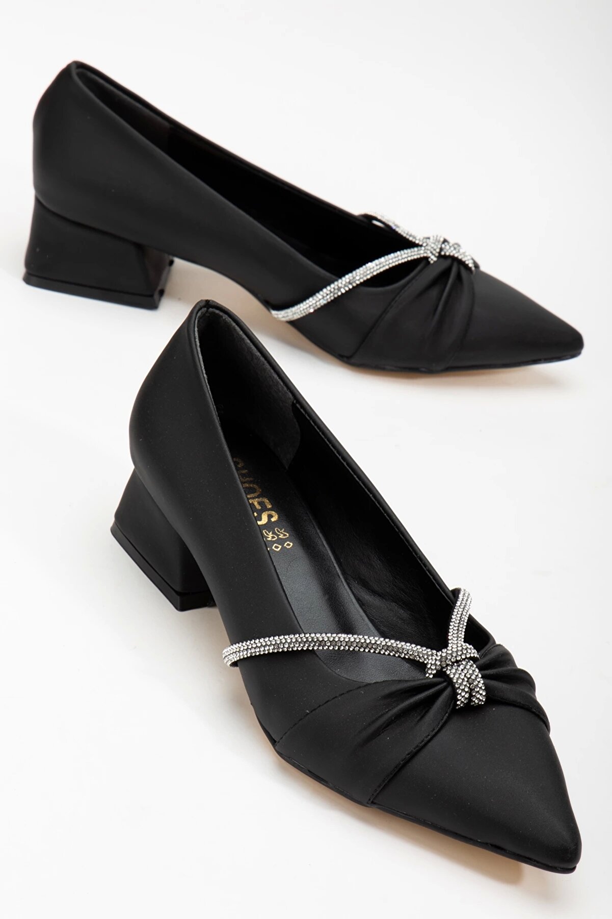 Gult Kadın  Saten Taşlı Ayakkabı