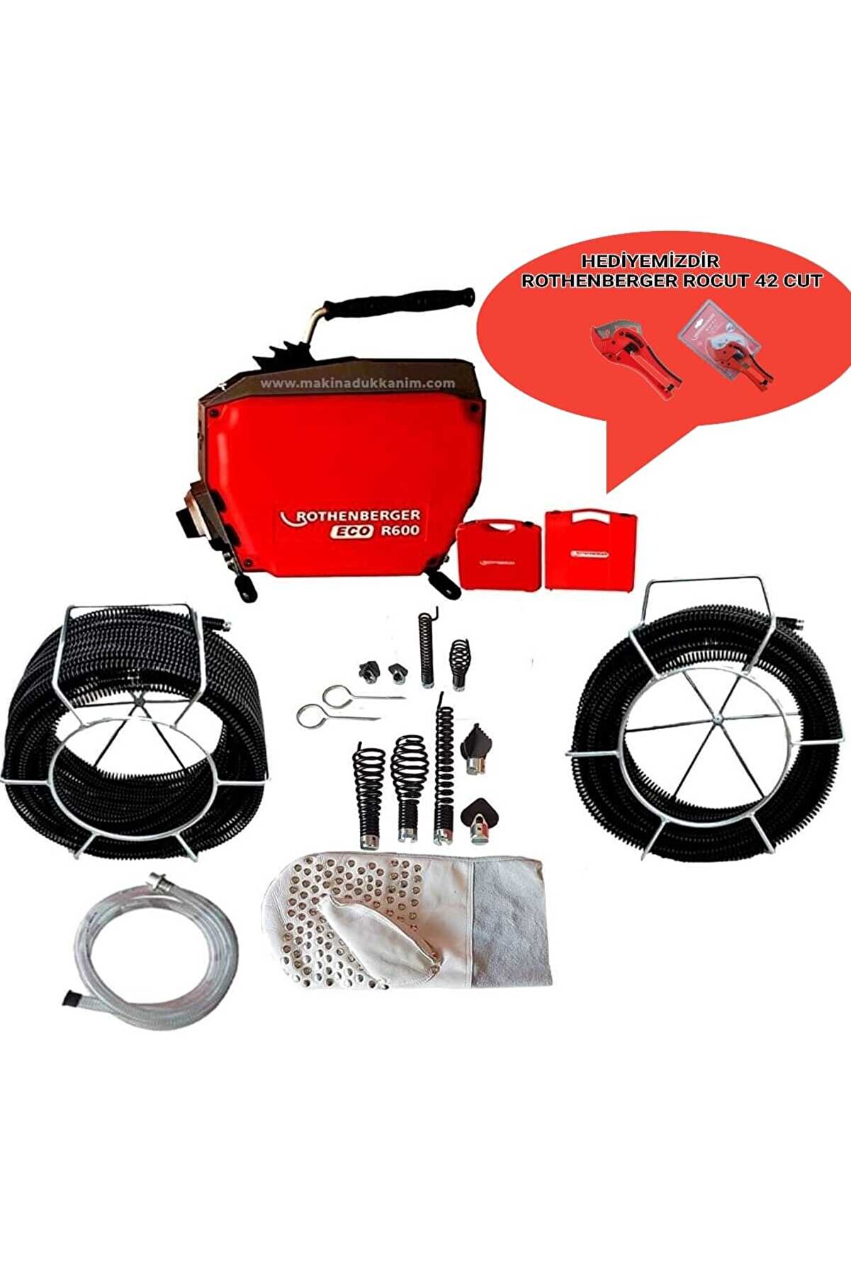 Rothenberger Kanal Gi̇der Açma Maki̇nesi̇ R600 Eco 16,2+22,2 Set