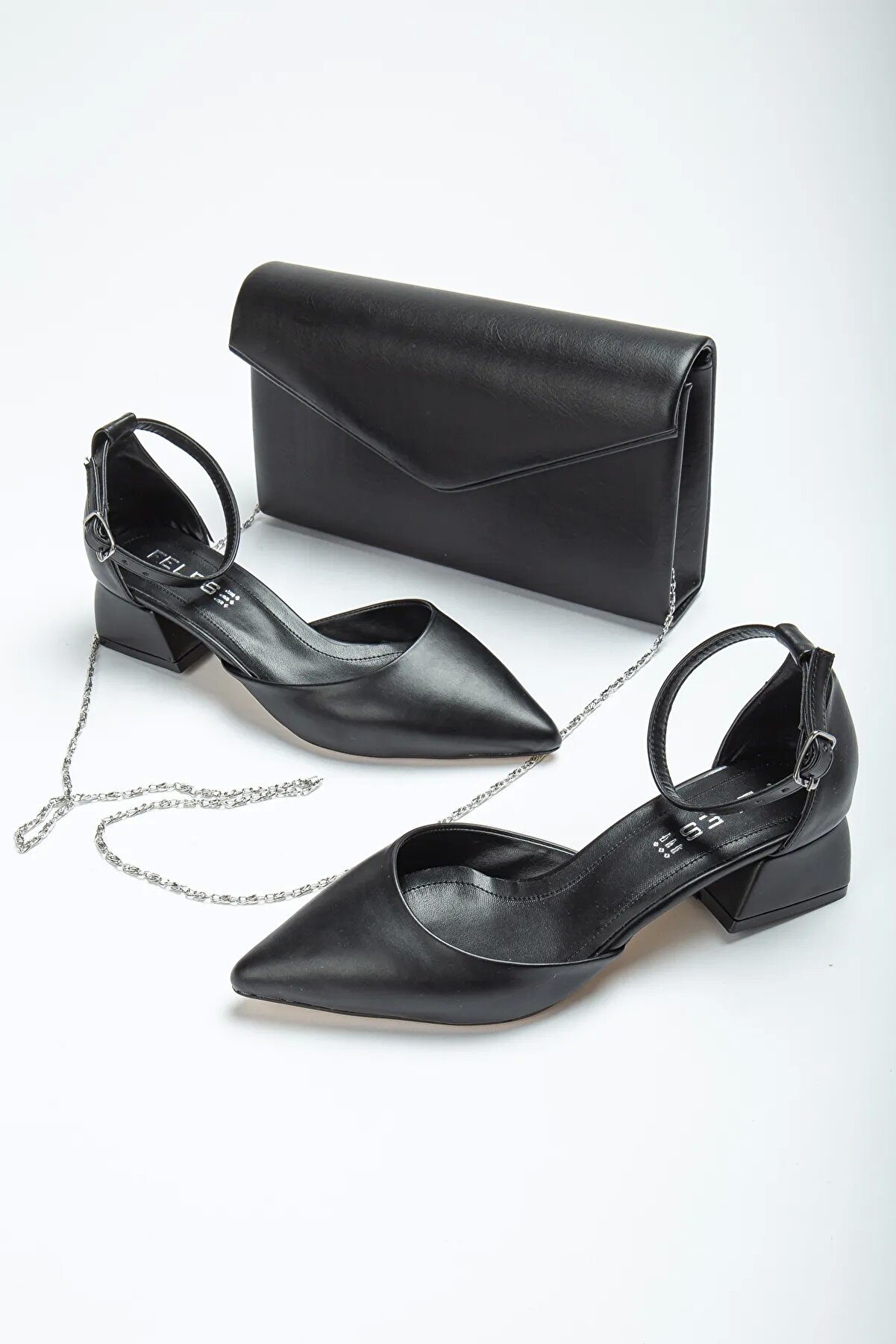 Gult Kadın Kombi̇nli̇  3 Cm Topuklu Günlük Yazlık Ayakkabı Si̇yah