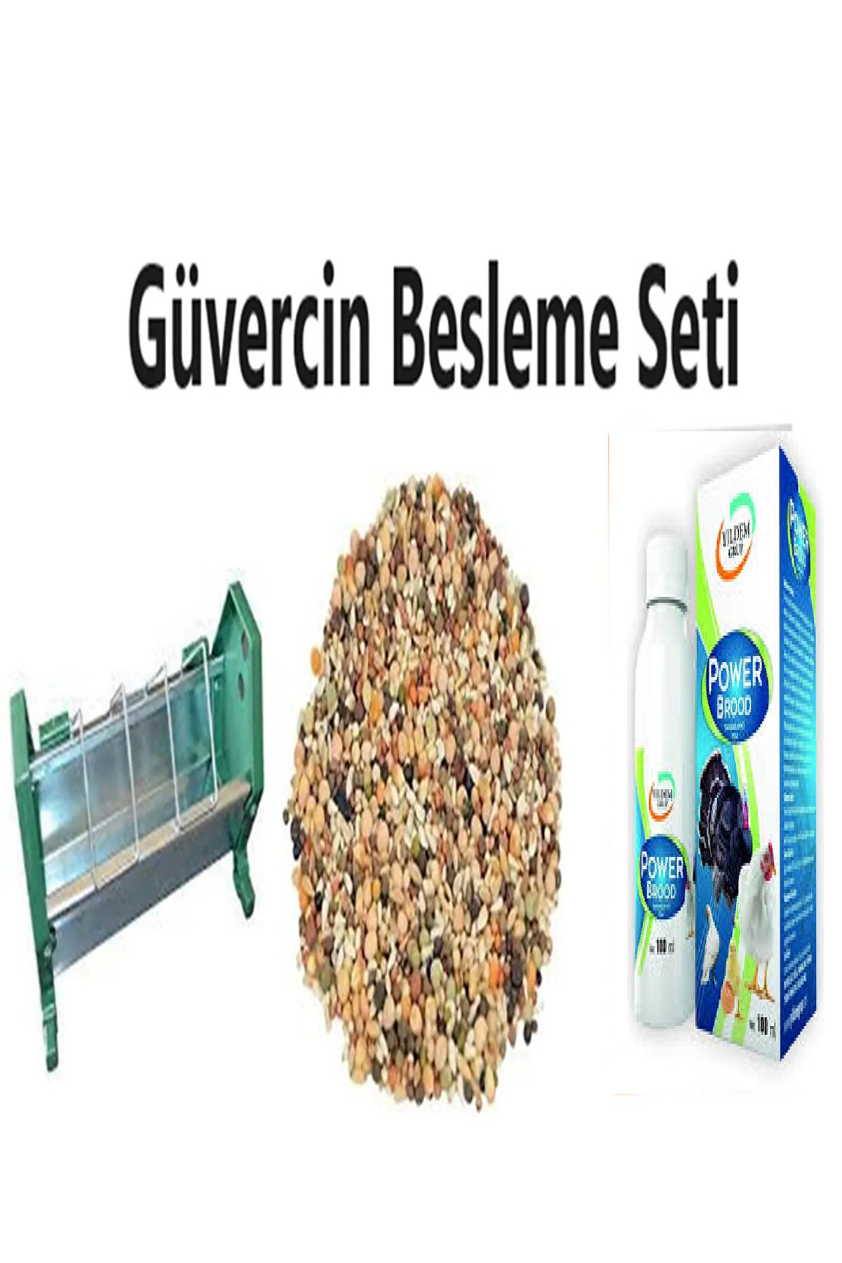 Tekplast G&uuml;verci̇n Besleme Set-25 Cm G&uuml;verci̇n Yemli̇k 5 Kg G&uuml;verci̇n Yemi̇ Power Brood 100Ml