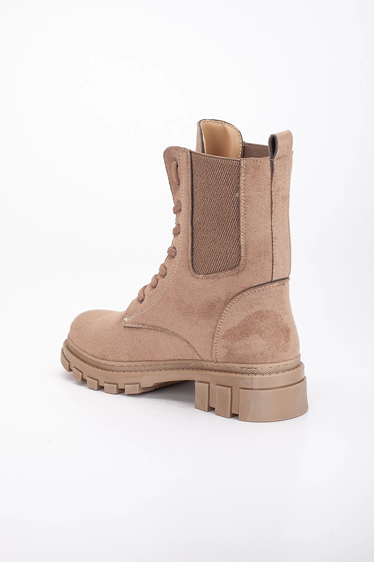 Gult Kadın Bot Lasti̇kli̇ İpli̇ Vi̇zon Süet