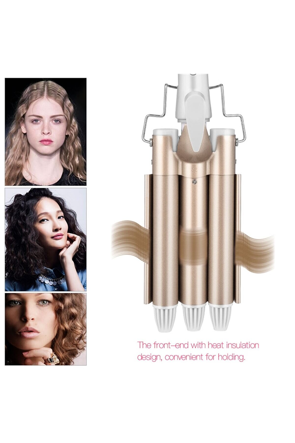 Go İthalat Profesyonel Serami̇k Wag Su Dalgası Sa&ccedil; Maşası (4457)