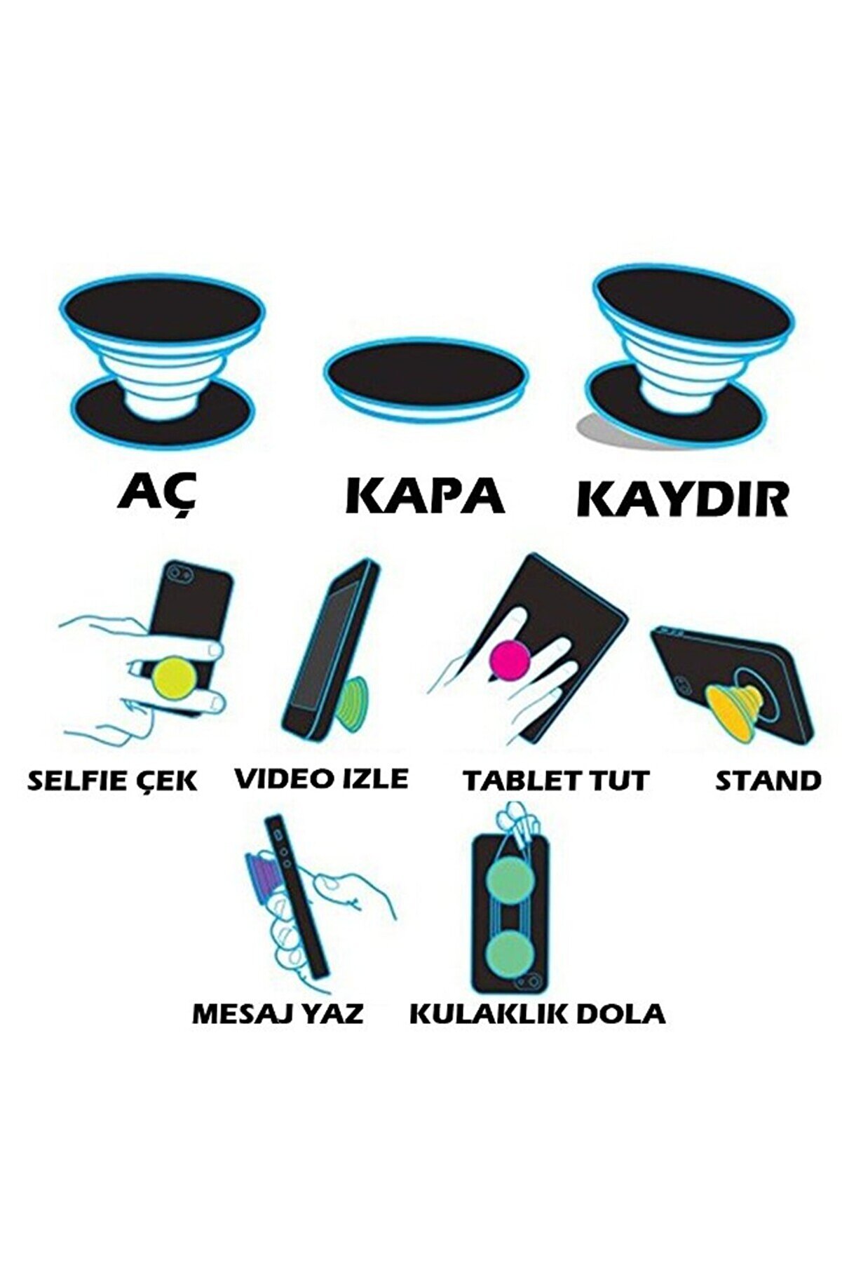 Ethab Ti̇caret Telefon Parmak Tutucu - Asorti̇