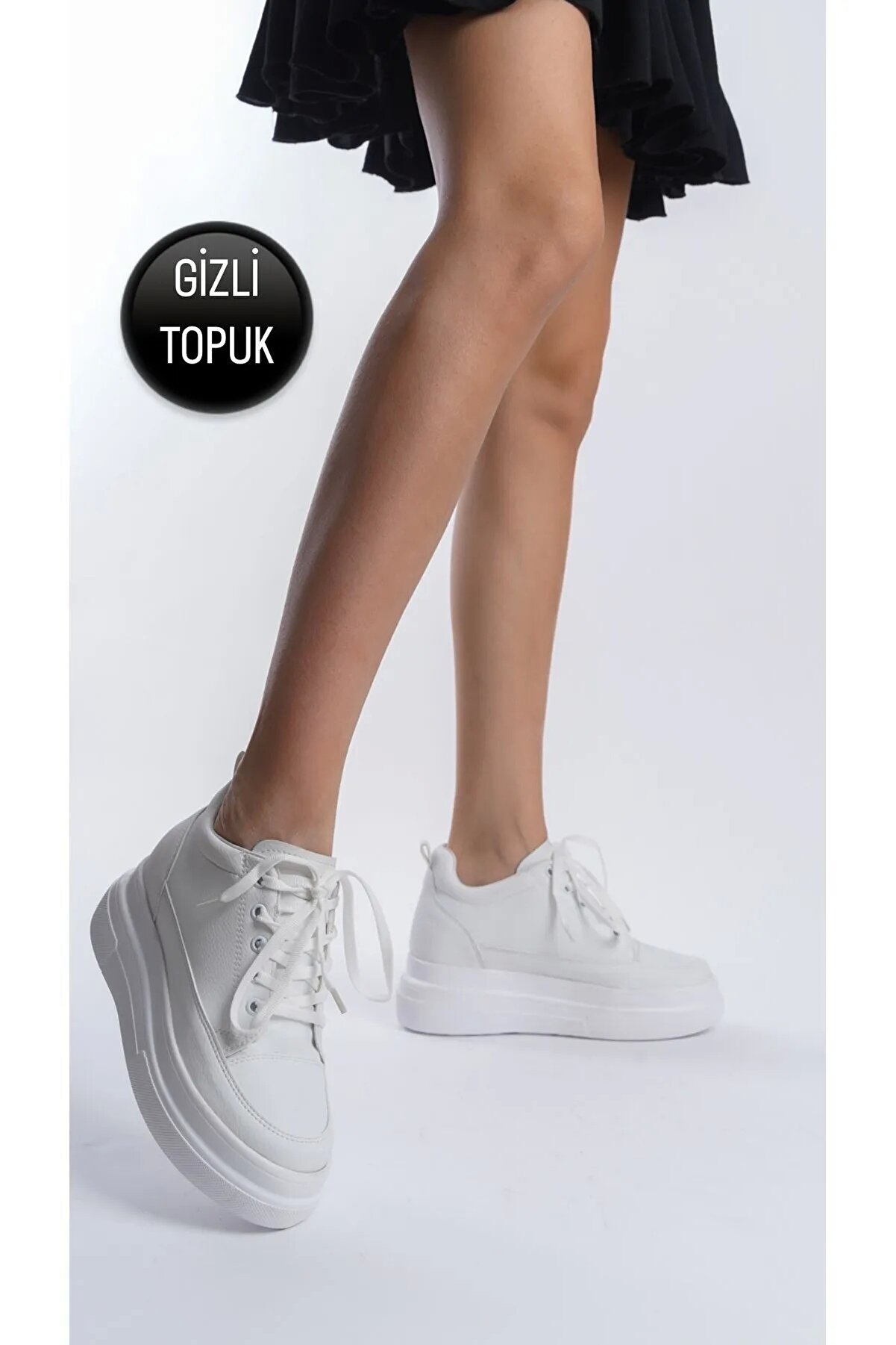 Gult Kadın Gi̇zli̇ Topuk Beyaz Spor Ayakkabı