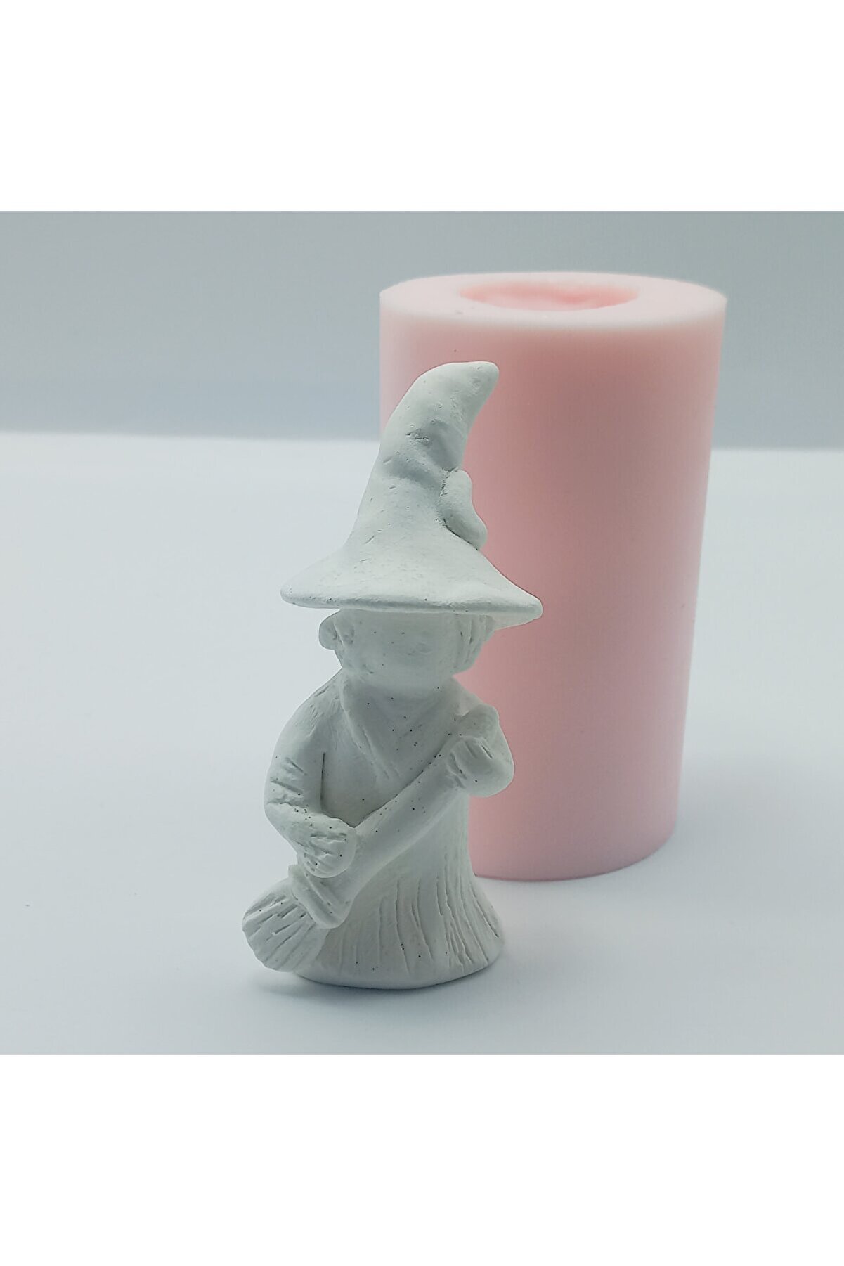 Kalıpcınızburada Cadılar Bayramı Süpürgeli̇ Bi̇blo Si̇li̇kon Kalıp - K7459