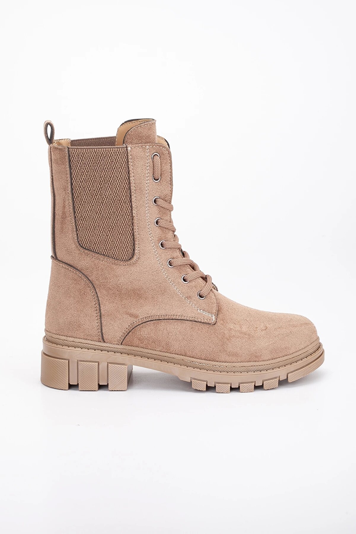 Gult Kadın Bot Lasti̇kli̇ İpli̇ Vi̇zon Süet