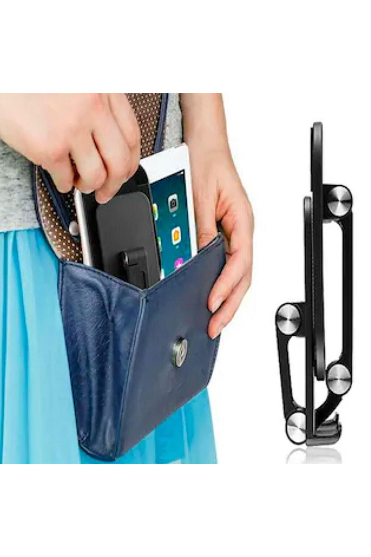 Go İthalat Plasti̇k Ayarlanabi̇li̇r Kaydırmaz Taban Telefon Tablet Standı (4457)