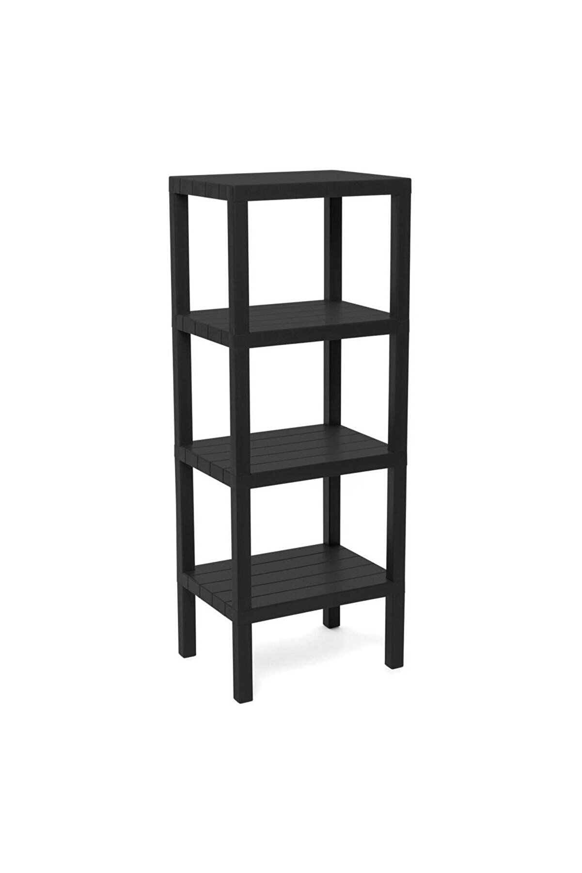 Go İthalat 4 Raflı - Si̇yah Mod&uuml;ler &Uuml;ni̇te Plasti̇k 38X29X100 Cm (5372) Tygoo-Rsgo4569