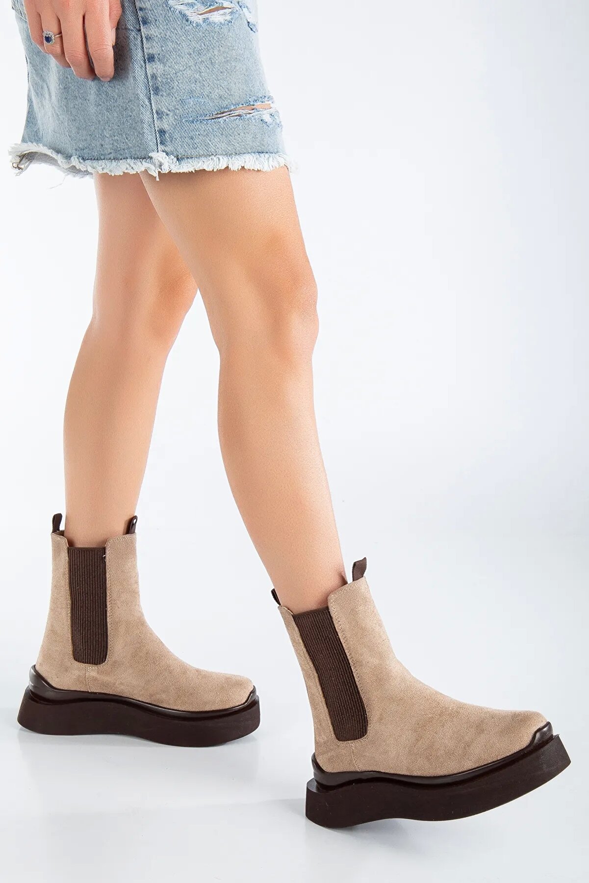 Gult Kadın Bot Dana Süet