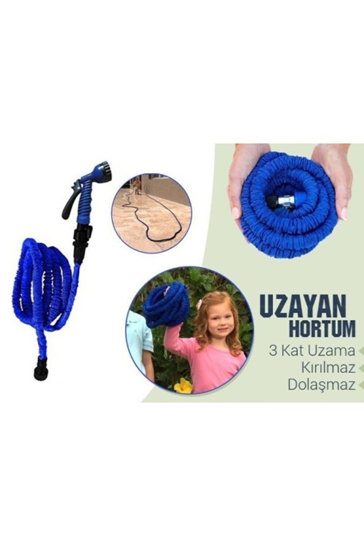 Uzayan Bahçe Sulama Araç Yıkama Hortumu 30 Metre