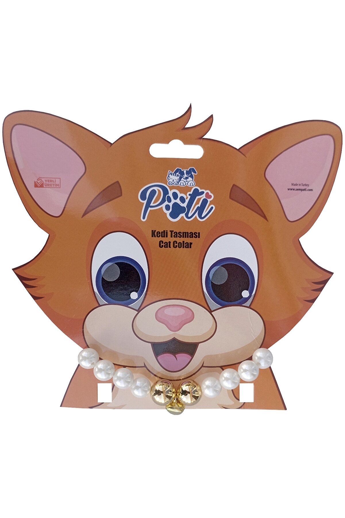 Ethab Ti̇caret Kedi̇ Ve K&ouml;pek L&uuml;x İnci̇li̇ Kolye 24-28 Cm Medi̇um Beyaz