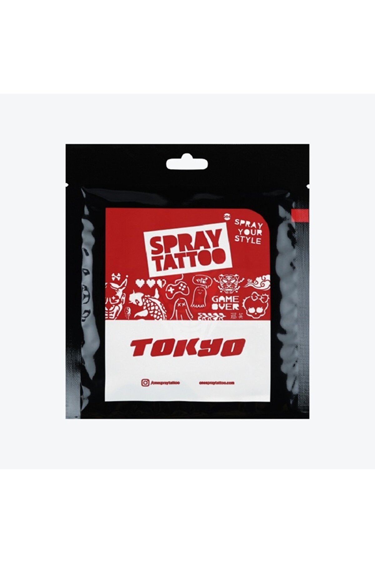 Ai̇rbrush Tattoo Tokyo Ci̇ty Pack Spray Tattoo Geçi̇ci̇ Dövme Seti̇ 16 Desen 1 Sprey