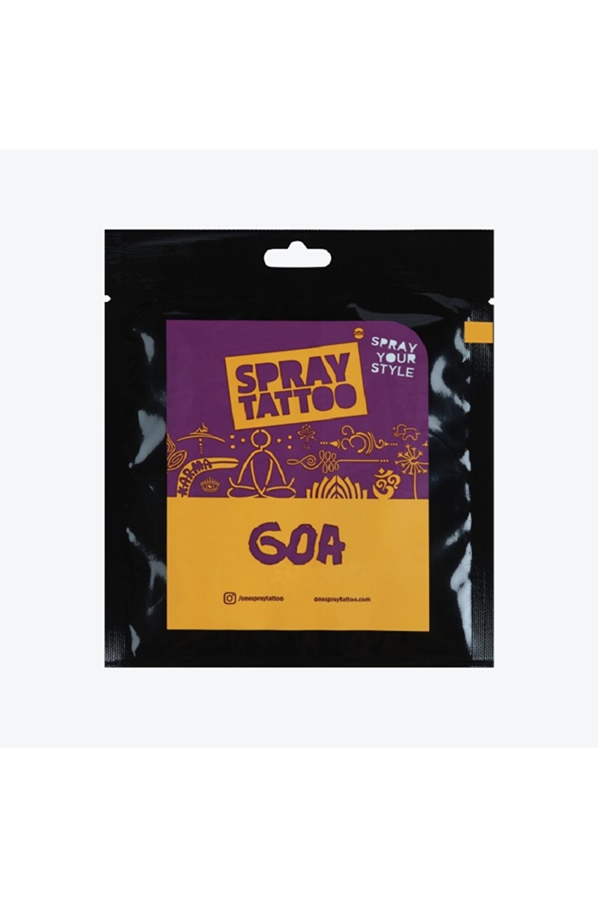 Ai̇rbrush Tattoo Goa Ci̇ty Pack Spray Tattoo Geçi̇ci̇ Dövme Seti̇ 14 Desen 1 Si̇yah Sprey