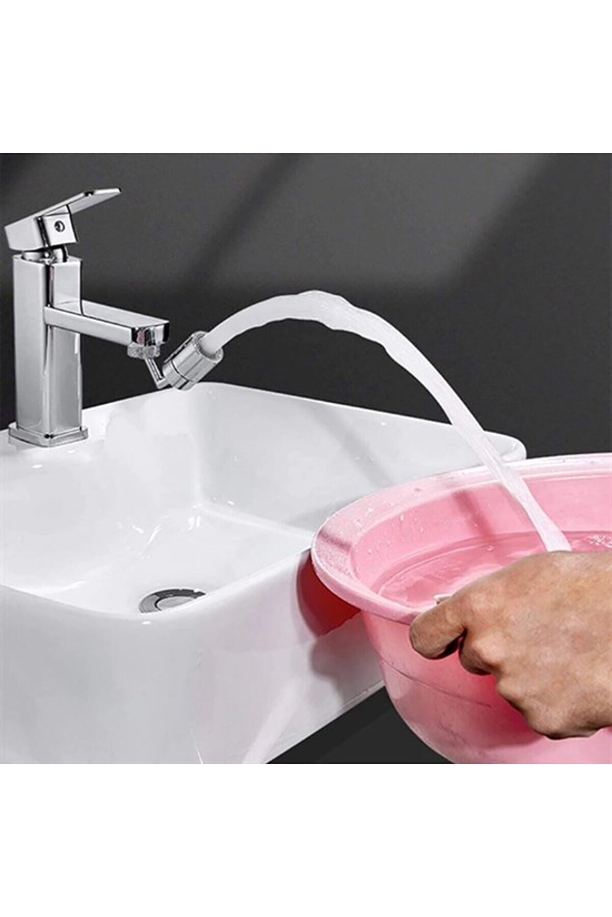 Go İthalat 720 Derece D&ouml;nebi̇len Hareketli̇ Su Tasarruflu Musluk Başlığı (4457)