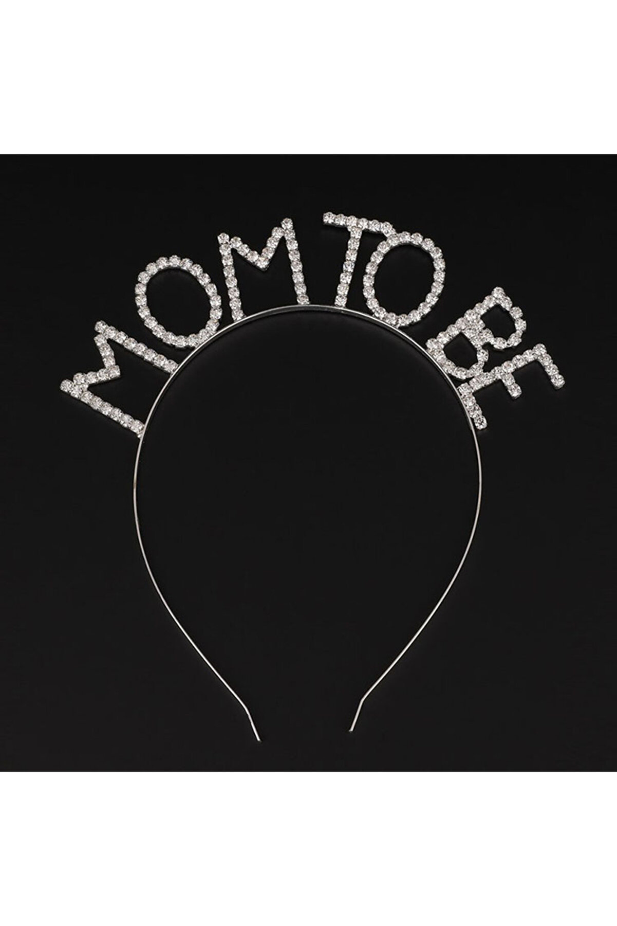 Go İthalat Kri̇stal Taşlı G&uuml;m&uuml;ş Renk Mom To Be Tacı Anne Tacı (5258)