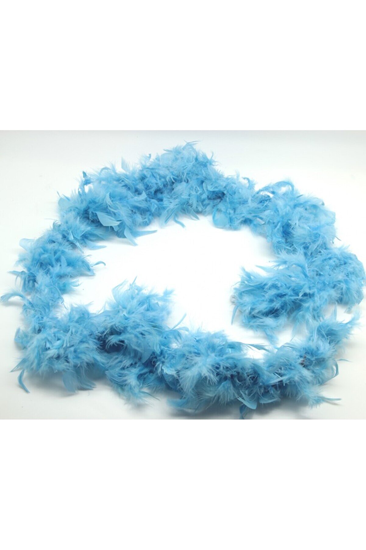 Go İthalat Bebek Mavi̇si̇ Kabarık T&uuml;yl&uuml; Otri̇ş Boa Dekorasyon T&uuml;y 180 Cm (4457)
