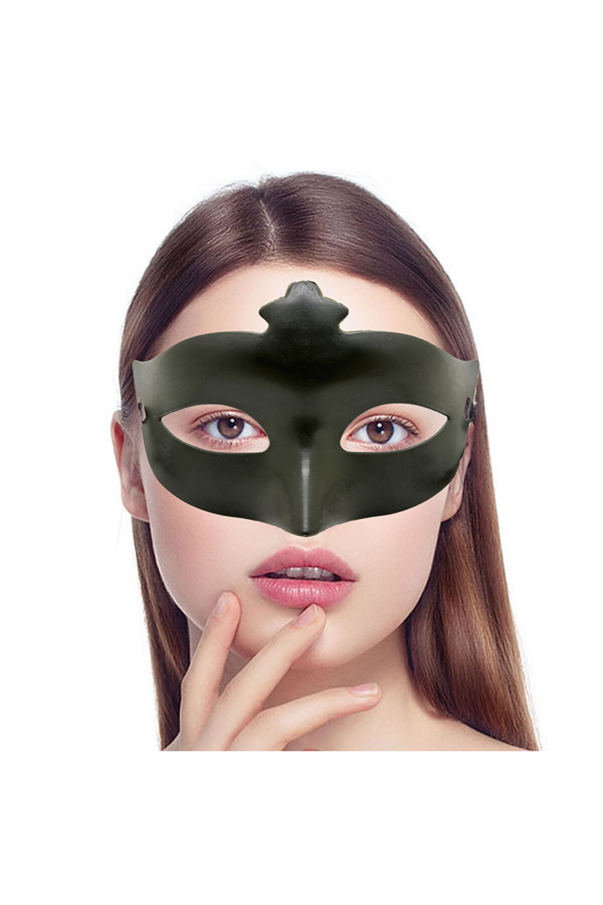 Go İthalat Haki̇ Yeşi̇l Renk Masquerade Kost&uuml;m Parti̇si̇ Venedi̇k Balo Maskesi̇ (4457)