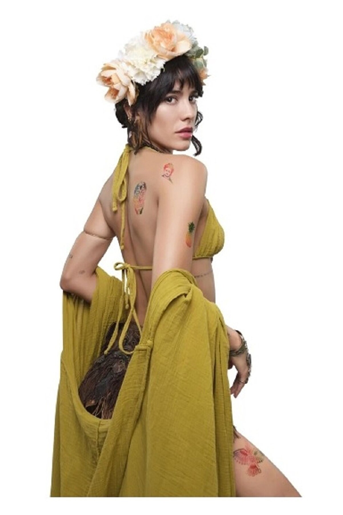 Ai̇rbrush Tattoo Tulum Ci̇ty Pack Geçi̇ci̇ Dövme Şablon Seti̇ 10 Desen Spreysi̇z Sadece Şablon